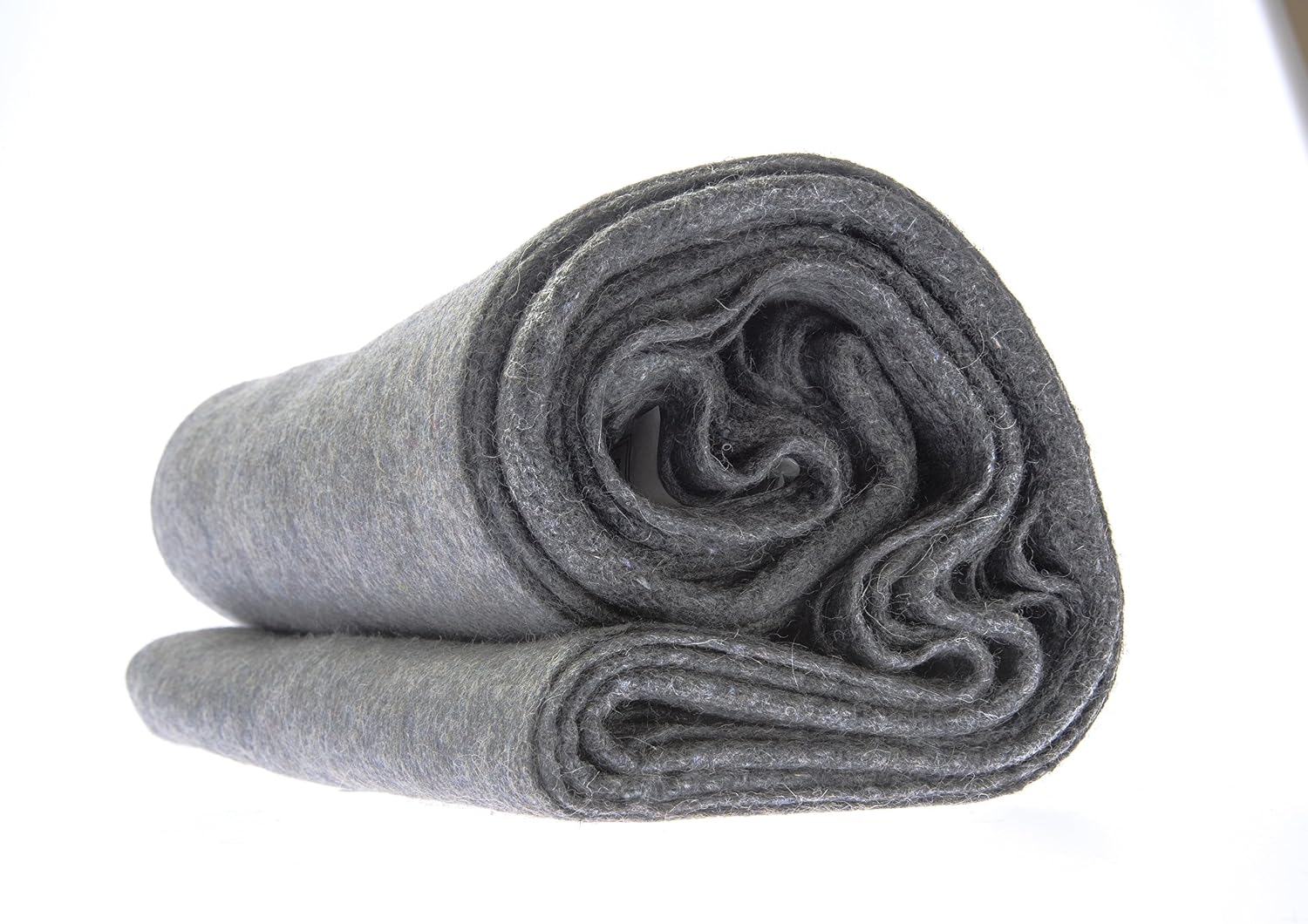 SE 51"x 80" Multipurpose Gray Wool Blanket - 50% Wool, Lightweight 2 lb, Zippered Bag Included - Ideal for Camping, Hiking, Emergency Survival