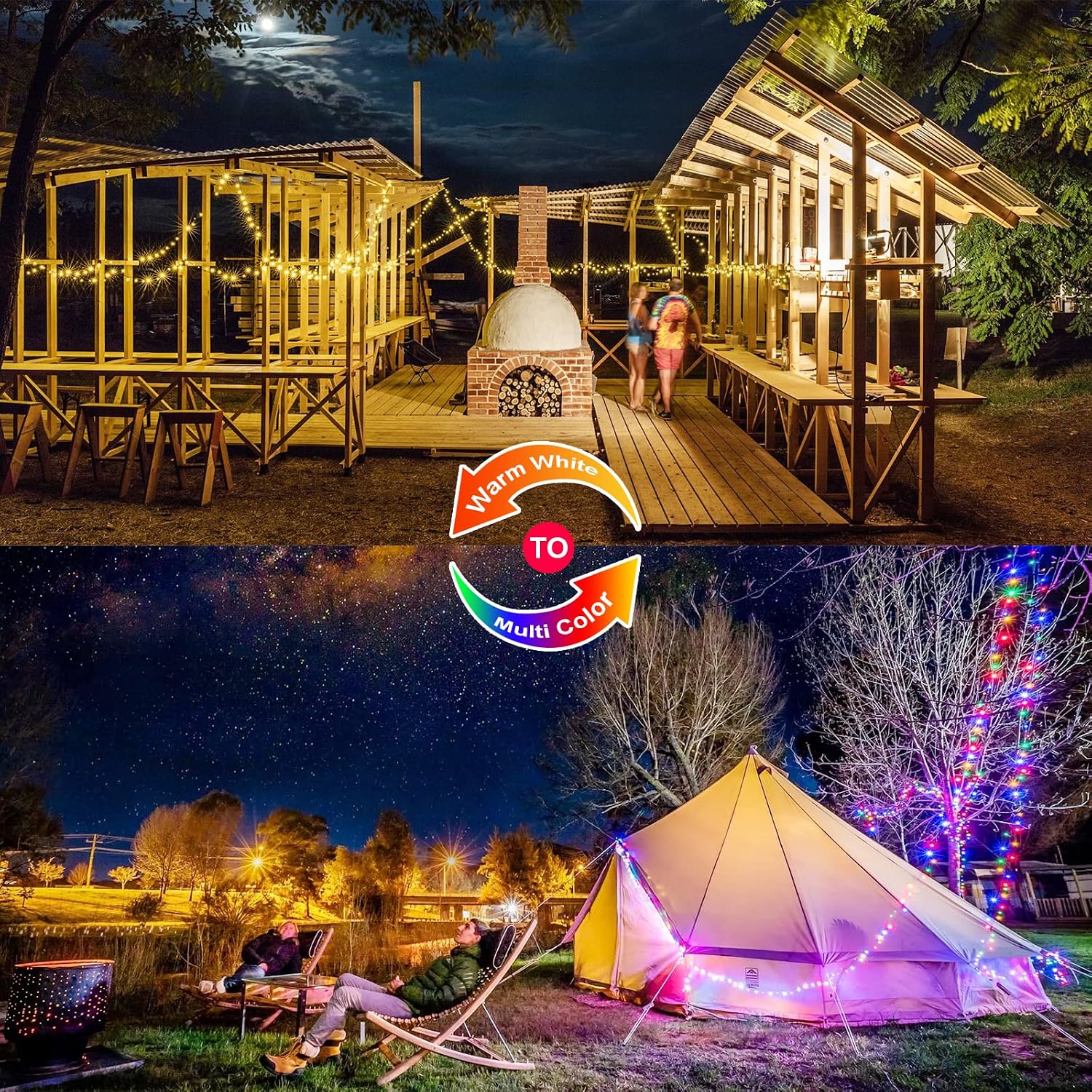 JMEXSUSS 2 Pack Solar String Lights Outdoor Total 66FT 200LED Fairy Lights | Outdoor Waterproof, 8 Modes Solar Christmas Lights for Outside Garden Tree Patio Yard Wedding Christmas Decorations, White