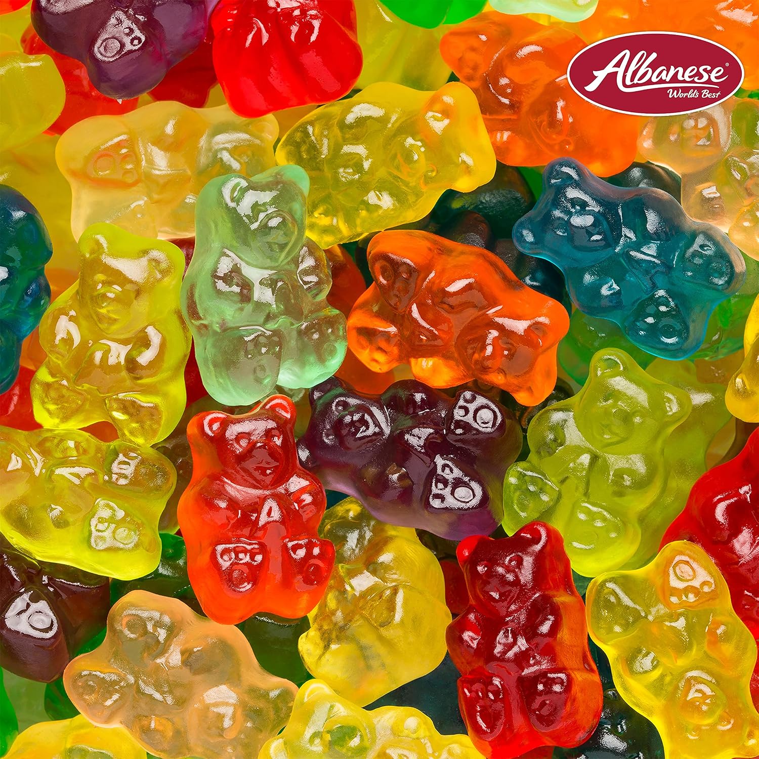 Albanese World's Best 12 Flavor Gummi Bears | 5lbs of Fruit Bulk Candy | Soft and Chewy Gummies, Gluten Free, Fat Free | Cherry, Blue Raspberry, Mango and More | Great Snack for Travel and Kids