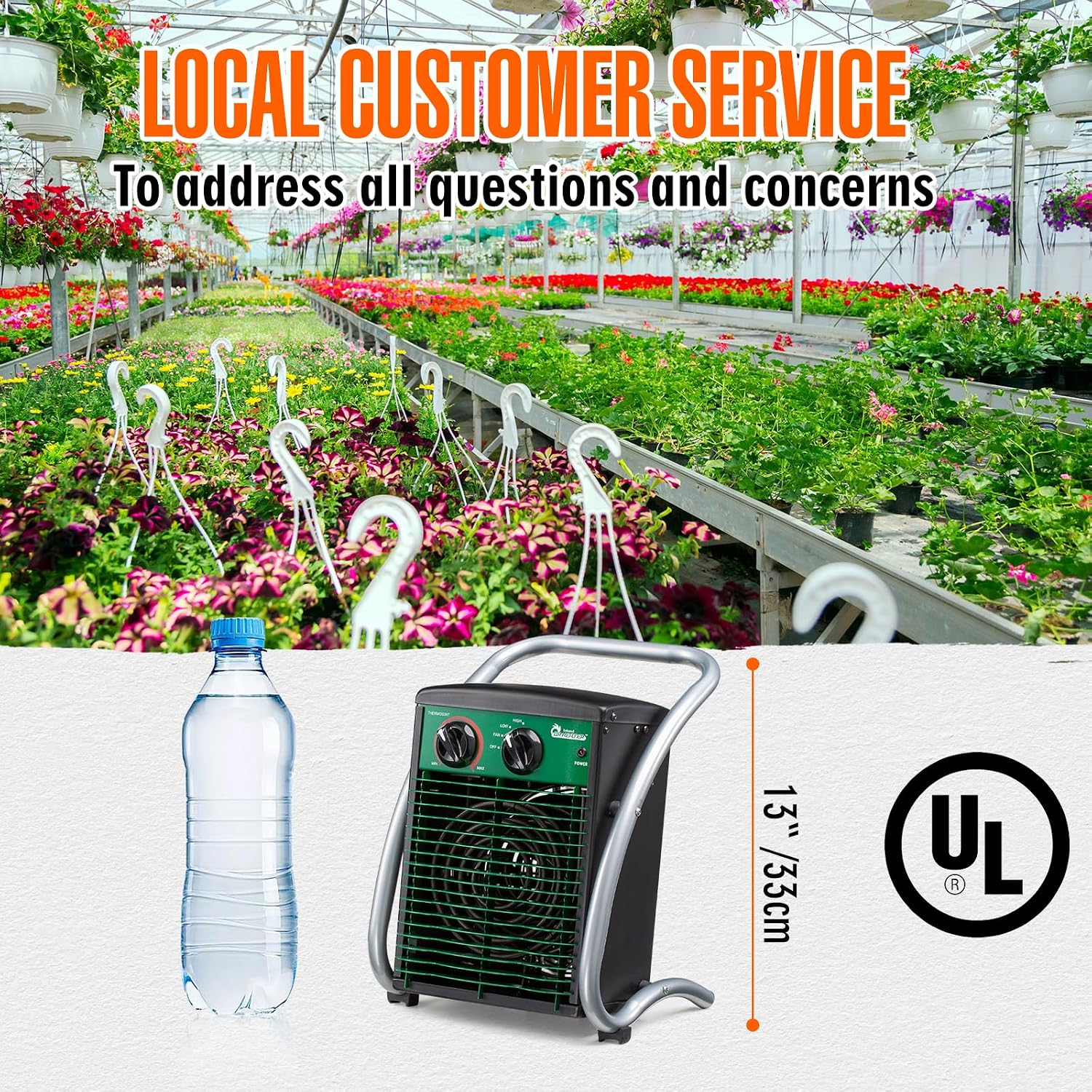 DR. INFRARED HEATER DR218-1500W Greenhouse Garage Workshop Infrared Heater, 1500-watt