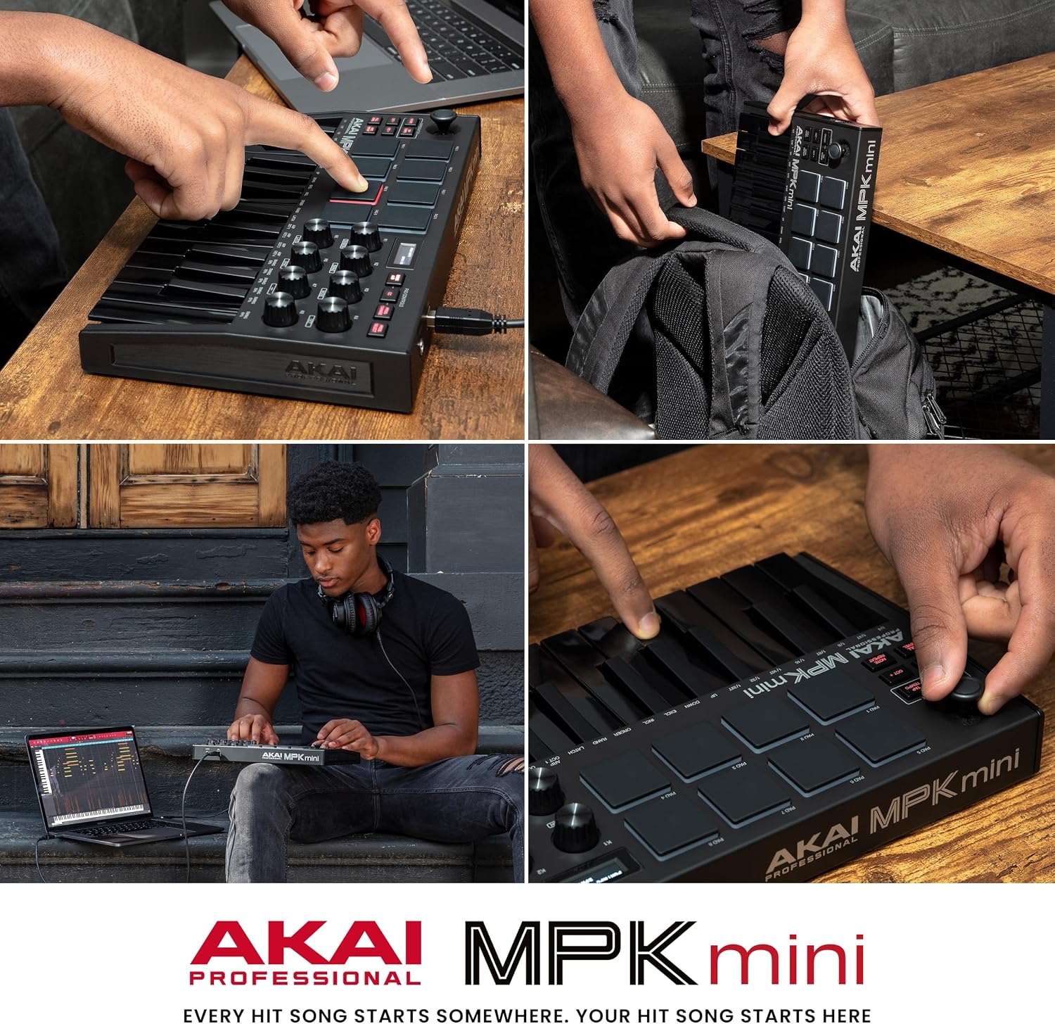 Akai Professional MPK Mini MK3 25-Key USB MIDI Keyboard Controller, Black