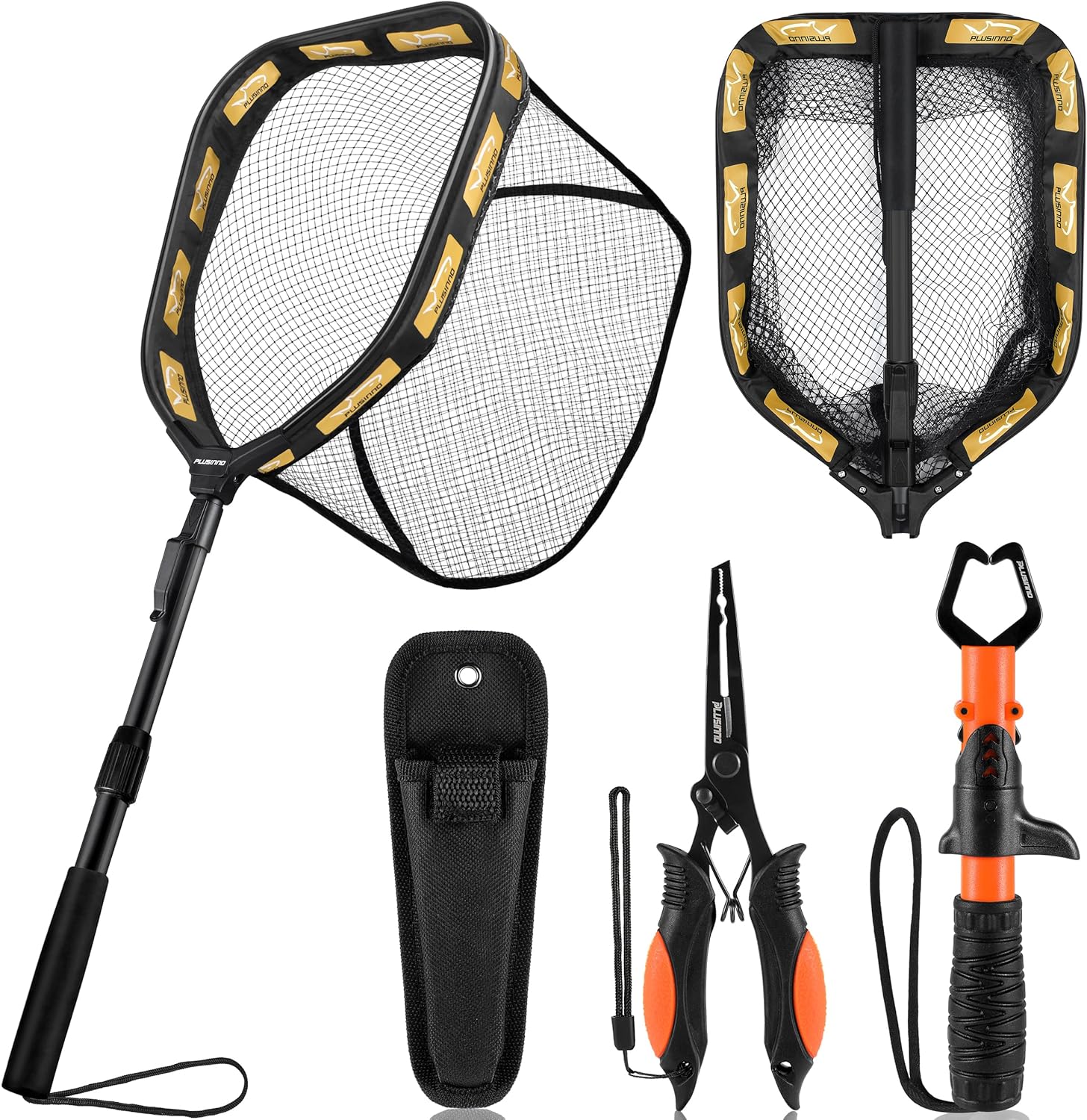 PLUSINNO Floating Fishing Net for Steelhead, Salmon, Fly, Kayak, Catfish, Bass, Trout Fishing