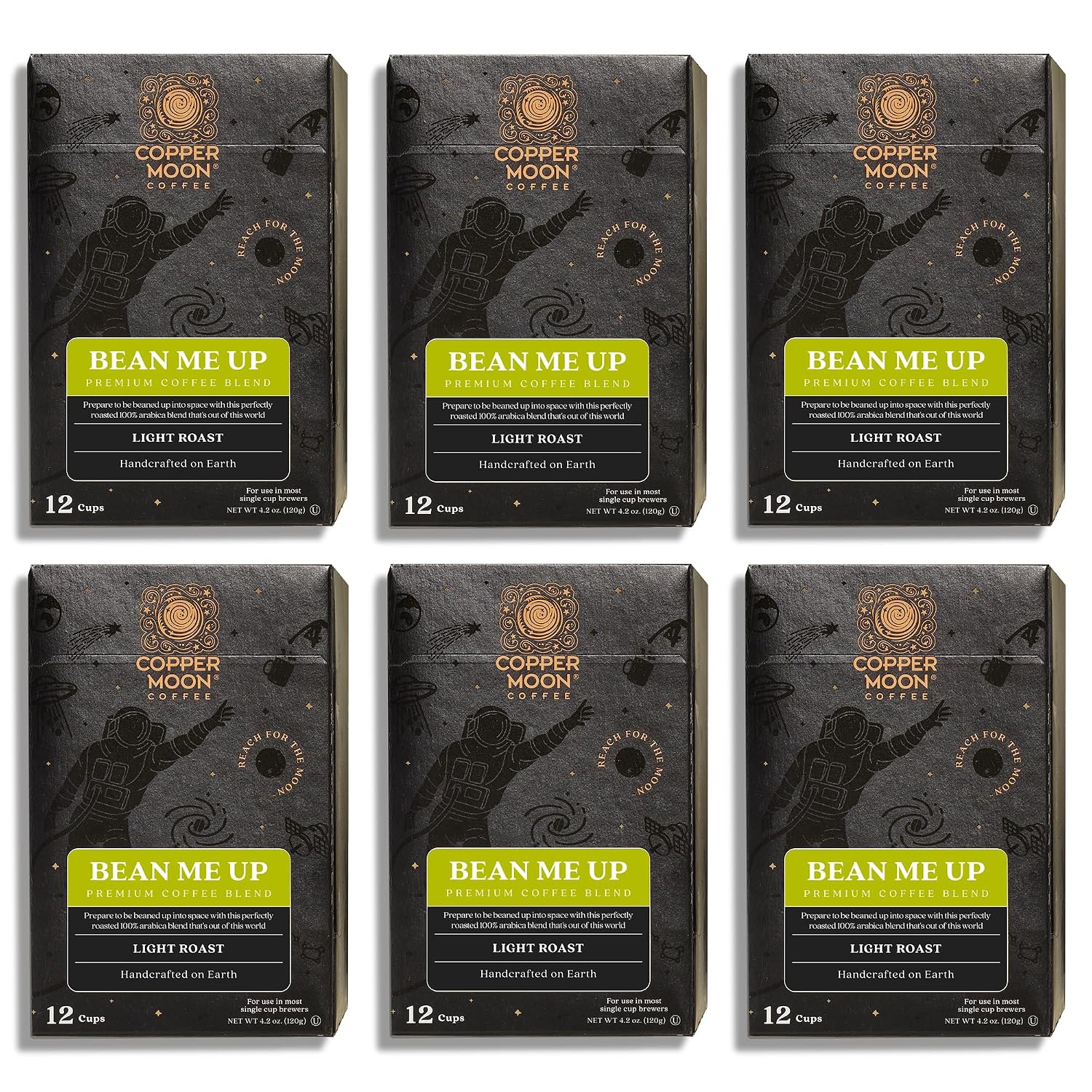 Copper Moon K-Cup Coffee Pods, Medium Roast, Costa Rican Blend, 80 Count | Single Serve, Vegan, Allergen Free, Non-GMO, Kosher, Small Batch Roasted, Vegetarian, Compatible with Keurig K Cup Brewers