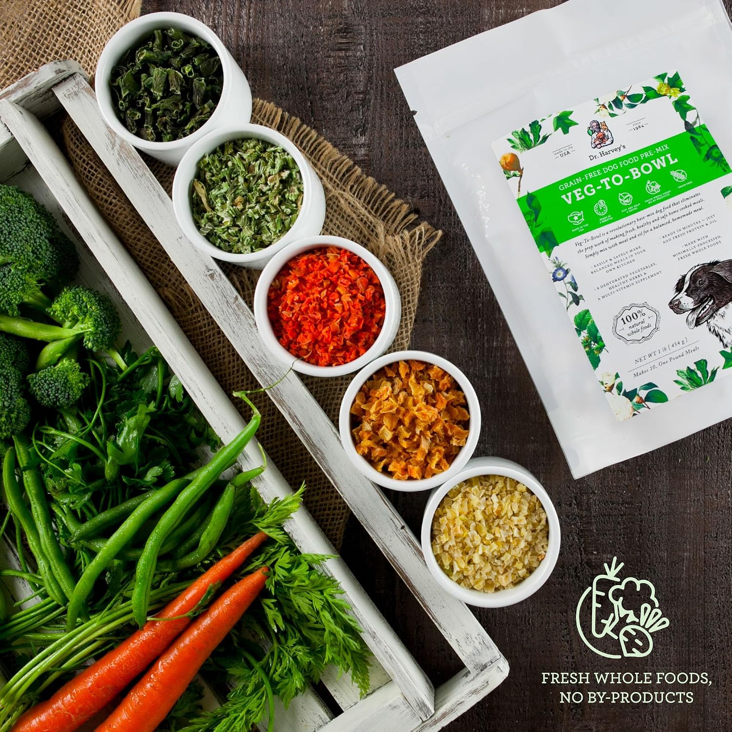 Dr. Harvey's Veg-To-Bowl Fine Ground Dehydrated Vegetable Pre-Mix for Dogs, 7-Pound Bag | Dehydrated Vegetable Pre-Mix