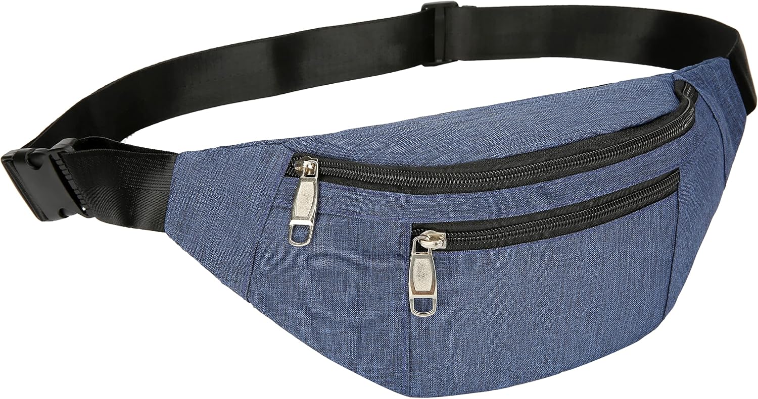 Fanny Pack for Men & Women, Fashion Waterproof Waist Packs with Adjustable Belt, Casual Bag Bum Bags for Travel Sports Running.