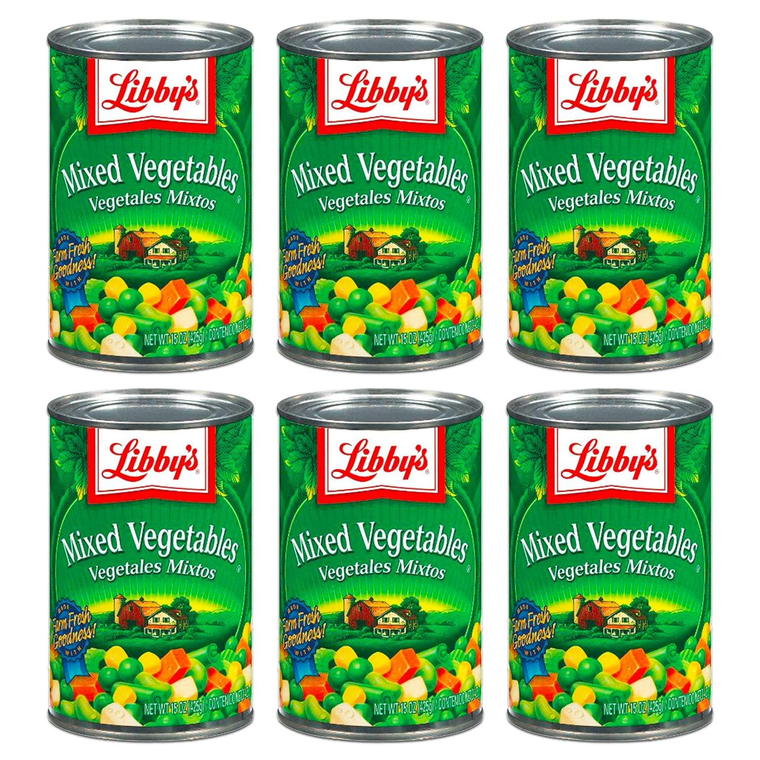 Libby's Mixed Vegetables 15oz Cans (Pack of 6)