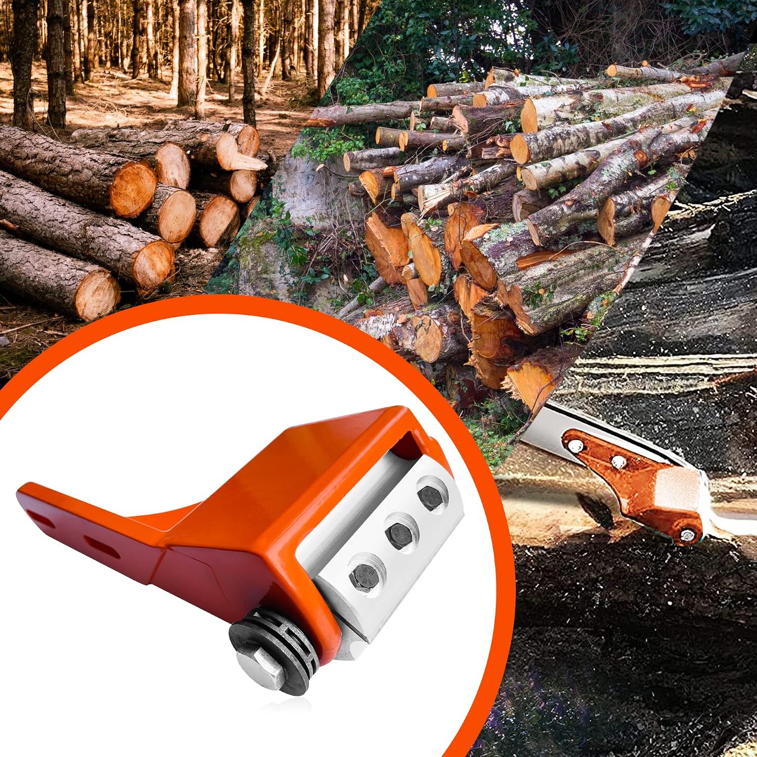 Log Peeler,Log Debarking Tool,Chainsaw Attachment for Wood Debarking,Chainsaw Accessories,Timber Framing Tool,Factory Outlet (Orange)