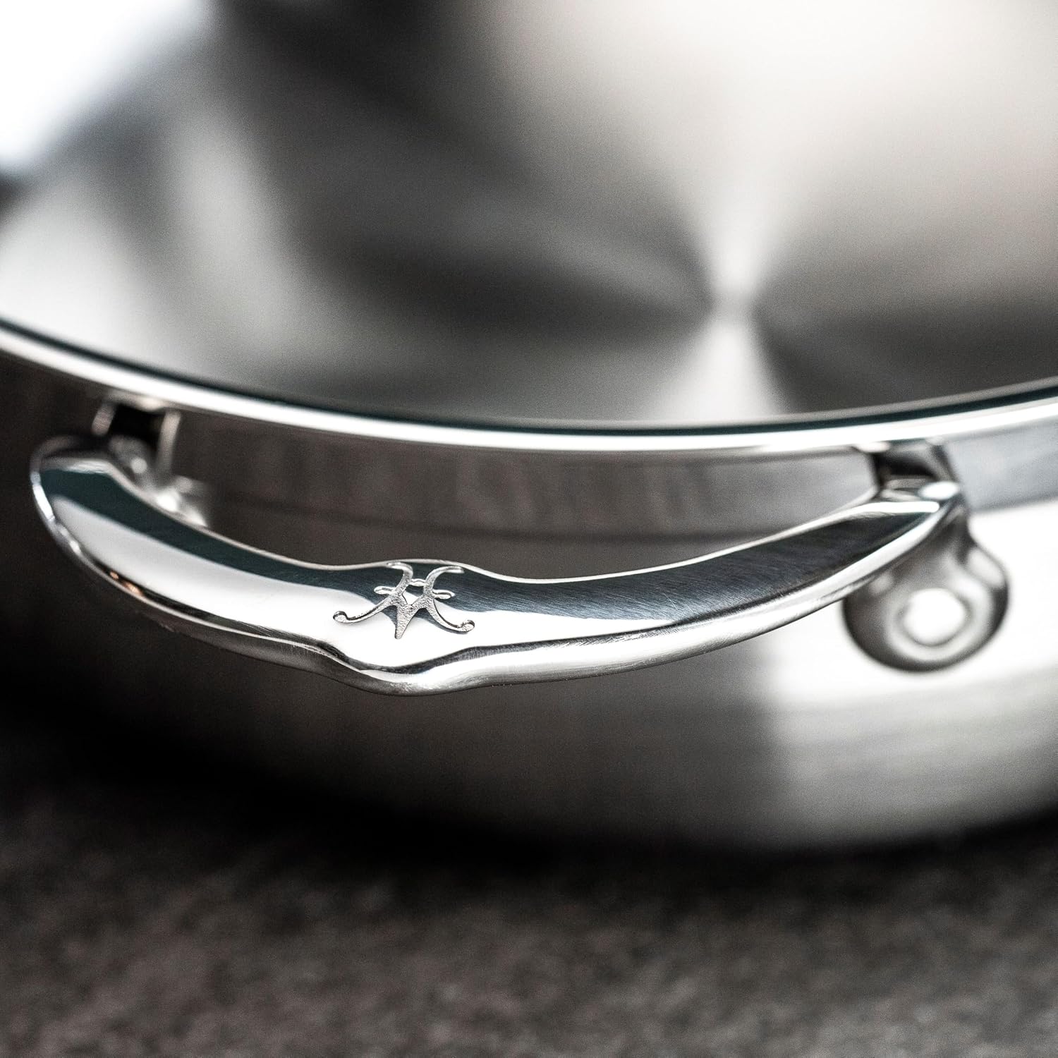 Hestan ProBond Forged - Professional Clad Stainless Steel All-In-One Pan, 5 Quart, with Helper Handle, Induction Compatible