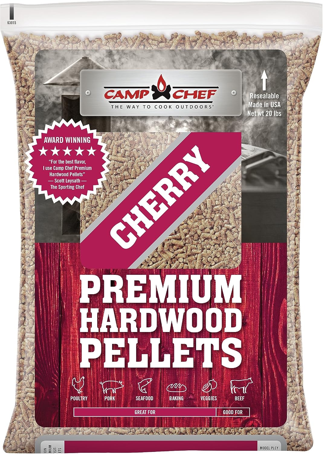Camp Chef Orchard Apple BBQ Pellets, Hardwood Pellets for Grill, Smoke, Bake, Roast, Braise and BBQ, 20 lb. Bag