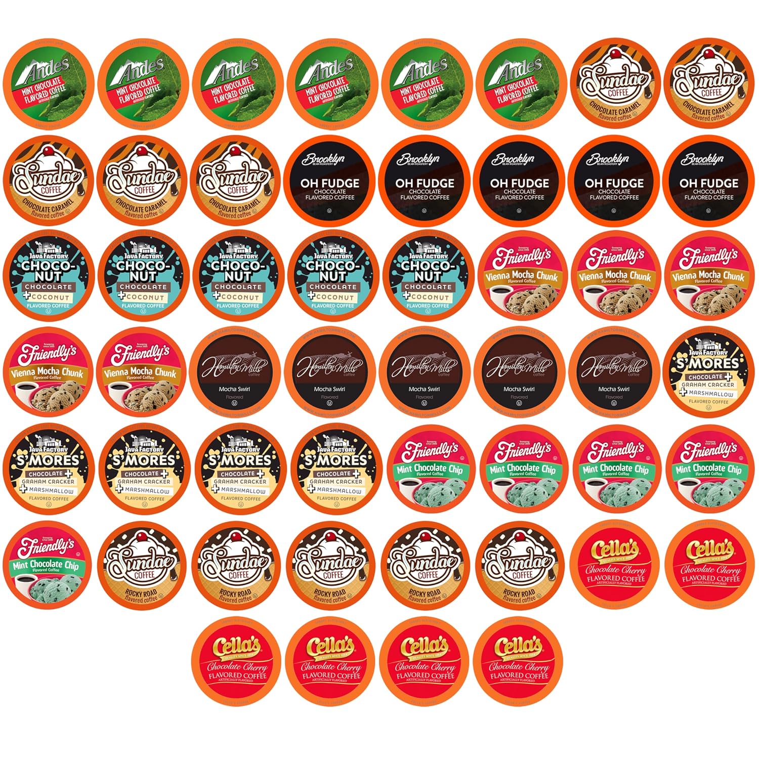 Two Rivers Coffee Flavored Coffee Pods Compatible with Keurig K Cup Brewers, Assorted Variety Pack Flavored Coffee, 40 Count