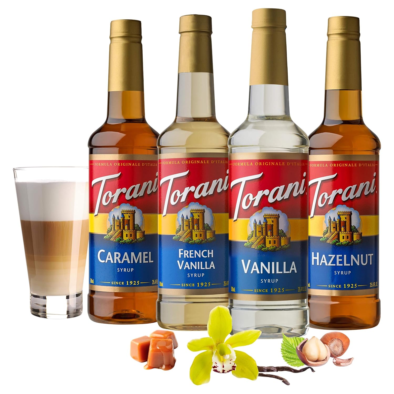 Torani Syrup Variety Pack, Soda Flavors, 25.4 Ounces (Set of 4)