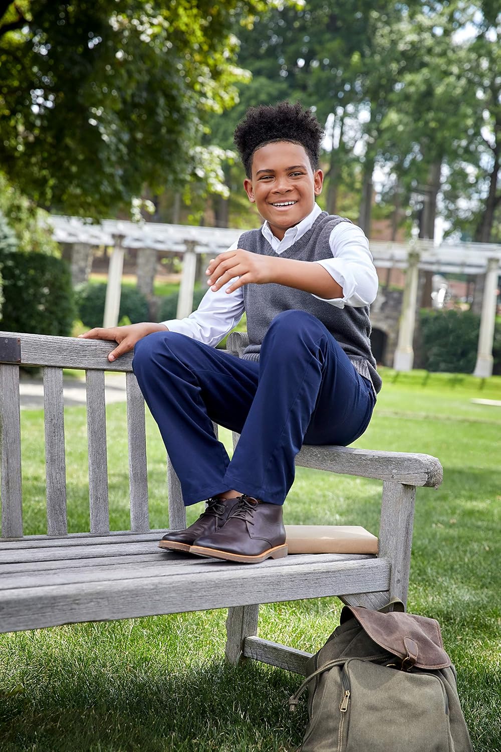 French Toast Boys Pull-On Relaxed Fit School Uniform Pant (Standard & Husky)