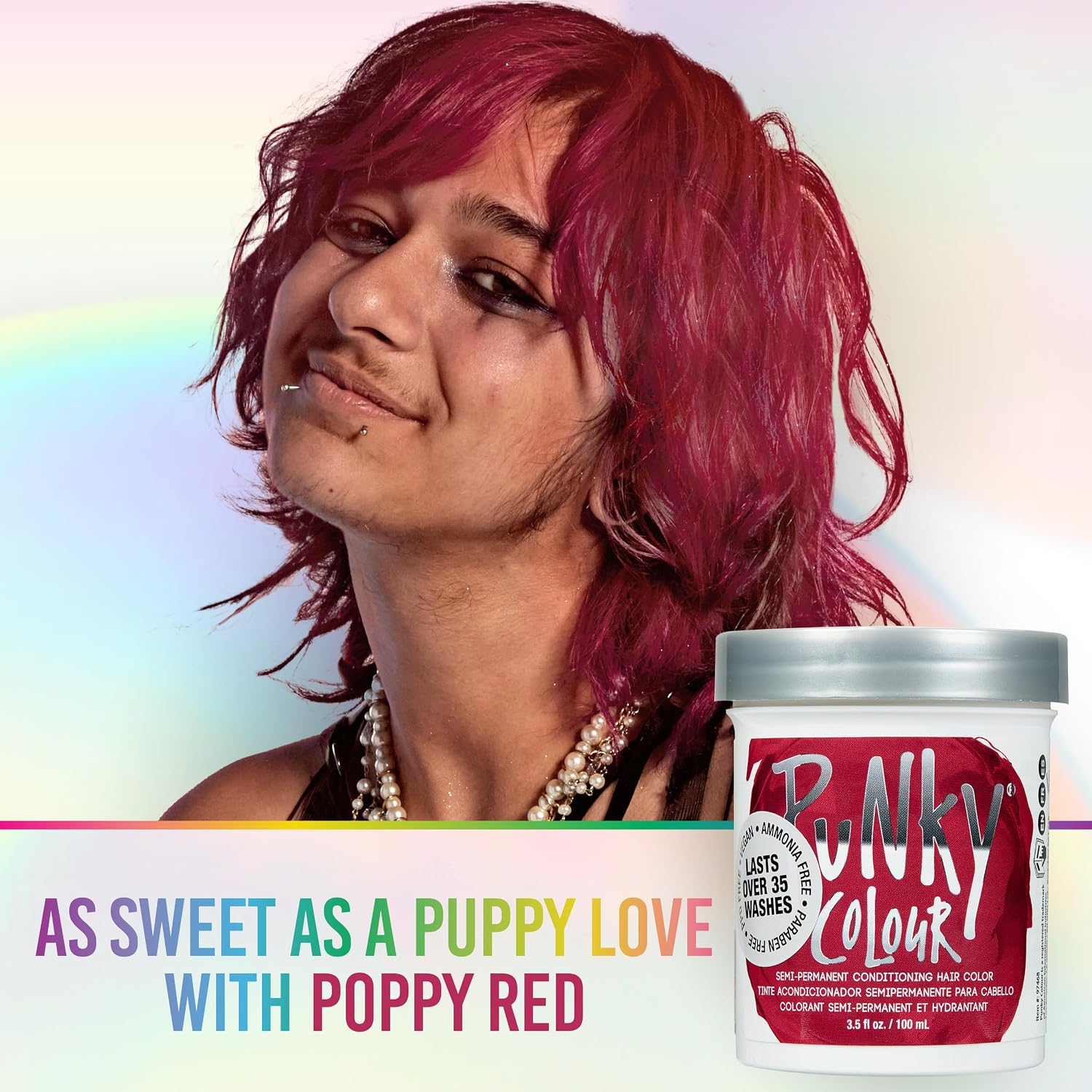 Punky Colour Flamingo Pink Semi Permanent Hair Color – Vibrant Pink Hair Dye, Vegan & Cruelty-Free Conditioning Formula, Lasts Up to 35 Washes, 3.5 fl oz