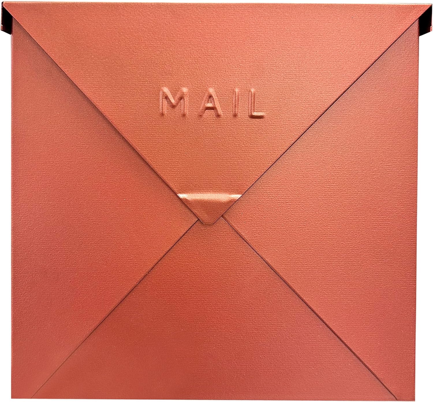 NACH Mailboxes for Outside Wall Mount, 10 x 10 x 4 inch Black Mailbox, Waterproof Mailboxes for Outside - Chicago Style Mail Box
