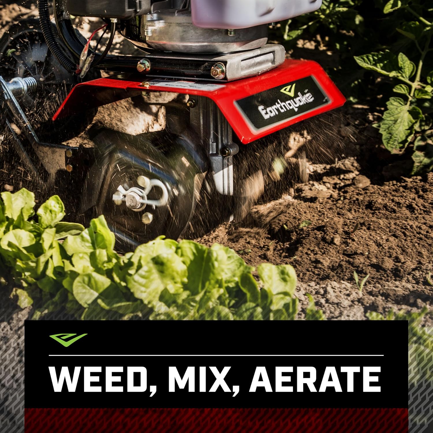 Earthquake 31635 MC33 Mini Tiller Cultivator, Powerful 33cc 2-Cycle Viper Engine, Gear Drive Transmission, Height Adjustable Wheels, 5 Year Warranty
