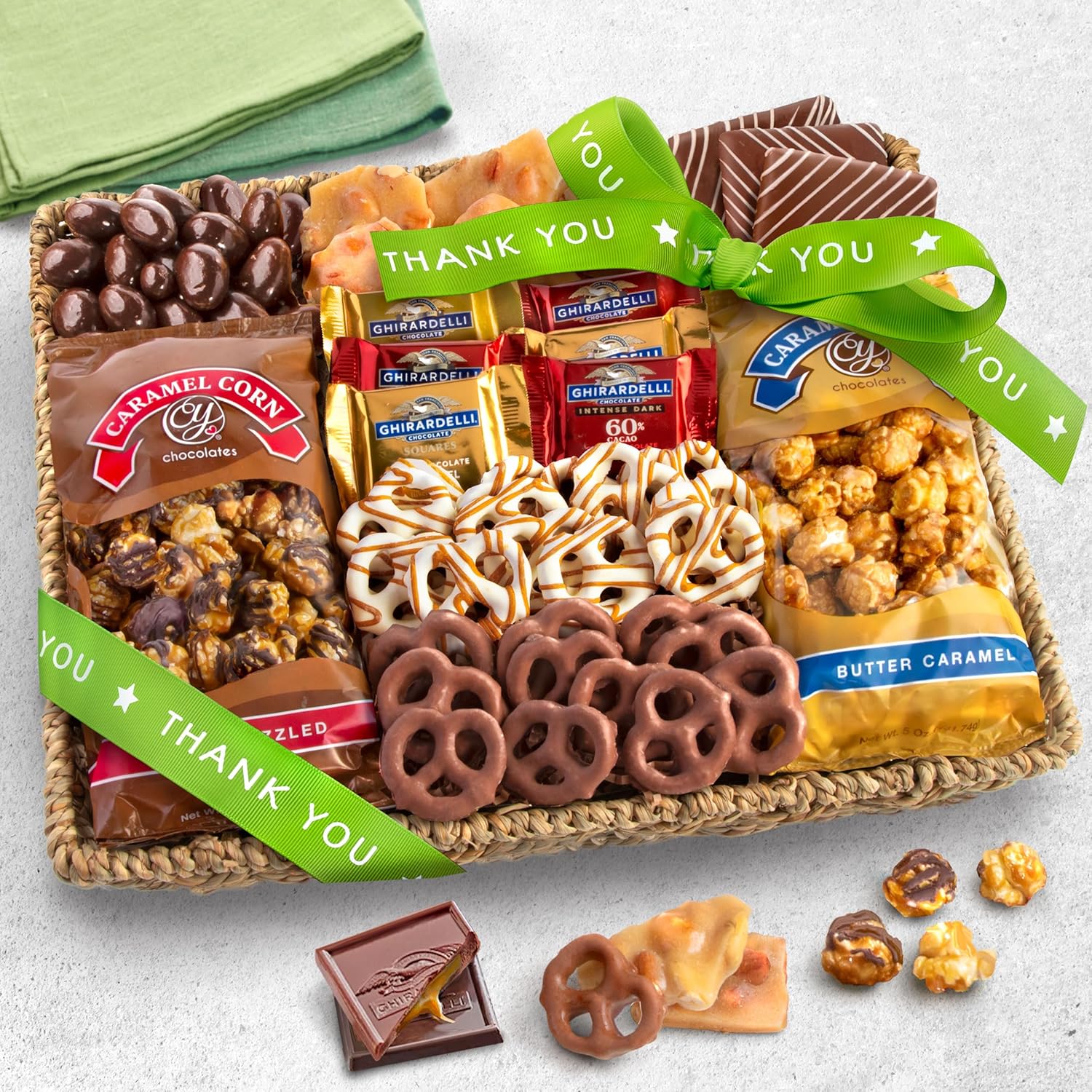 A Gift Inside Chocolate Gift Basket - Sweet Treats Gift Tray, Chocolates Gift Basket for Mom, Dad, Family & Friends