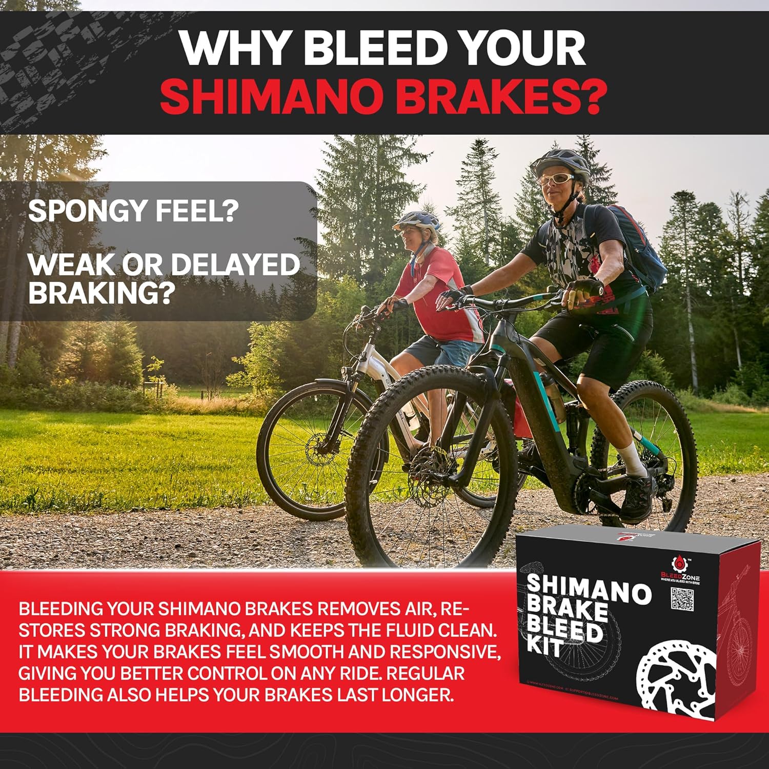 BleedZone Shimano Hydraulic Brake Bleed Kit with Mineral Oil