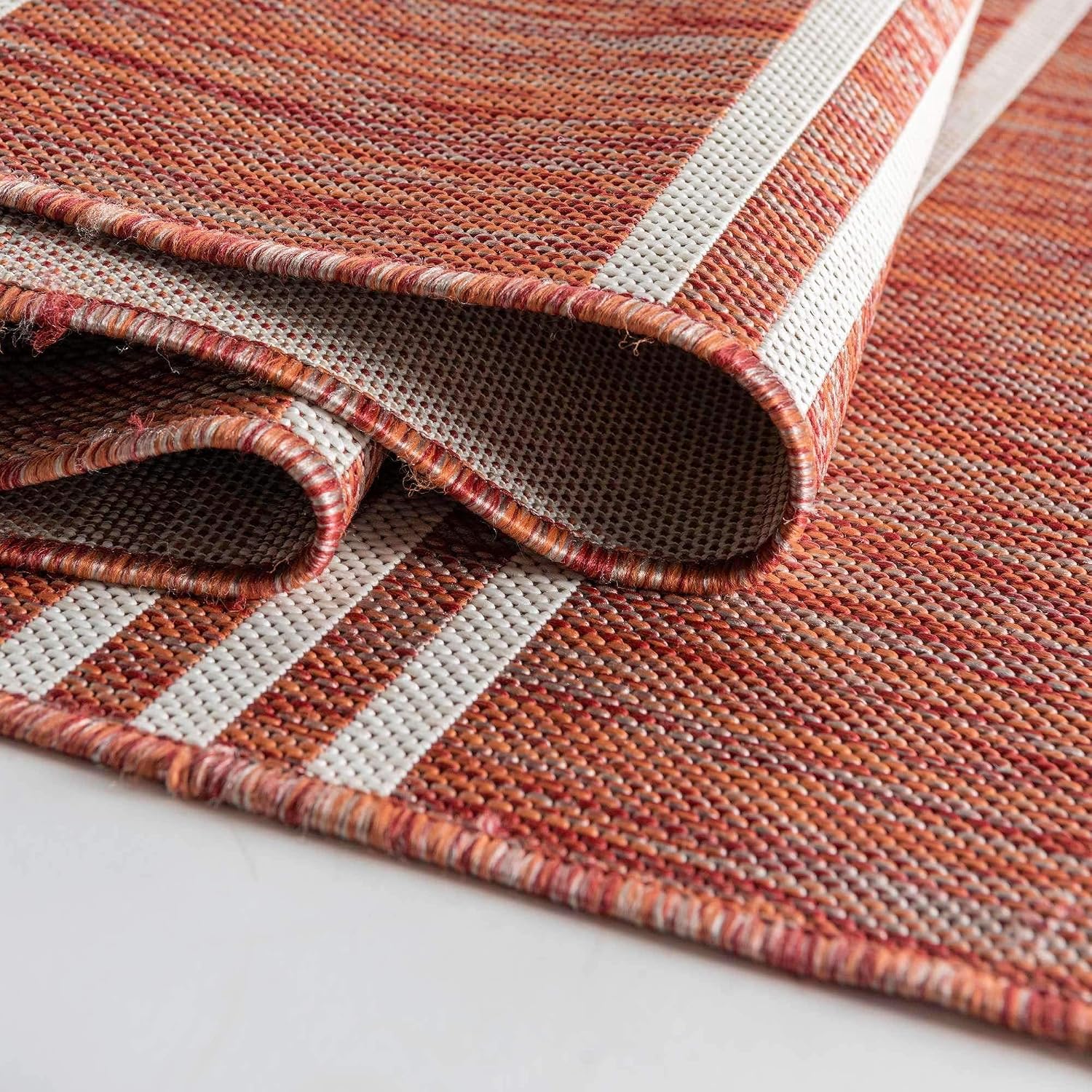 Unique Loom Outdoor Collection Area Rug - Anguilla (9' x 12' Rectangle, Blue/ Ivory)