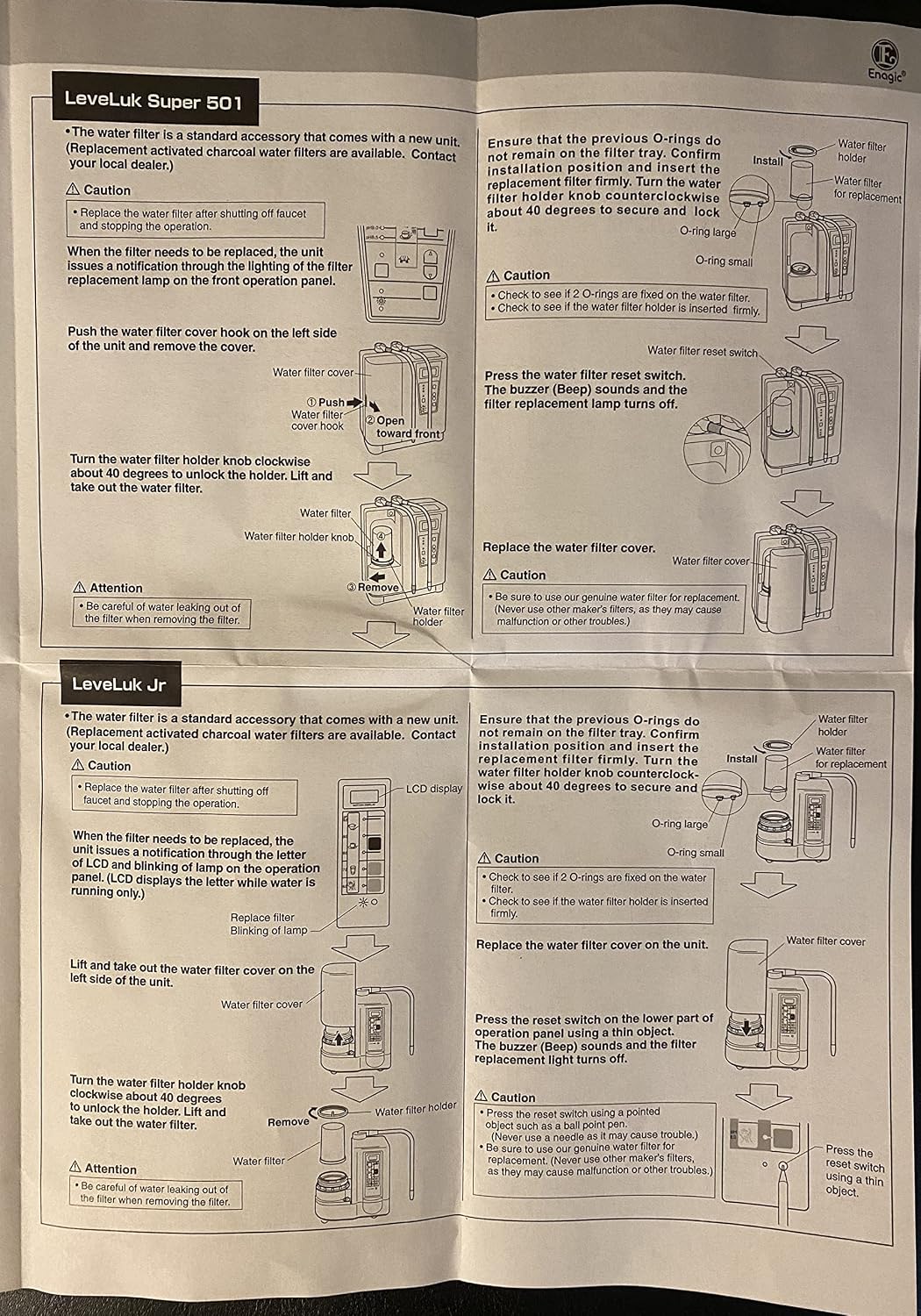ORIGINAL AUTHENTIC ENAGIC HG-N WATER FILTER FOR SD501 SERIES (1 Pack)