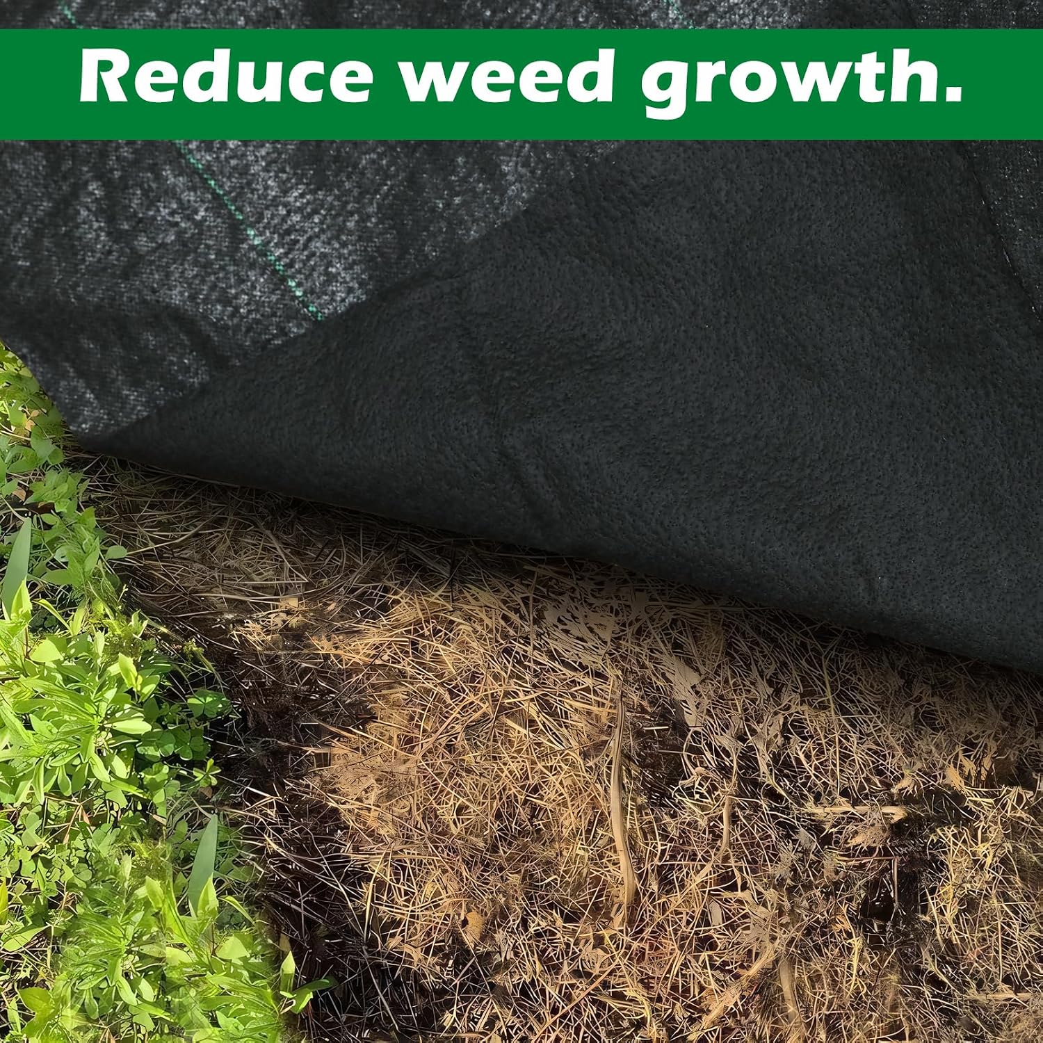 WAENLIR 5.8oz 4FT x 50FT Heavy Duty Landscape Fabric Weed Barrier Premium Woven Ground Cover Roll, UV Resistant&Tear-Proof, Ideal for Garden Beds