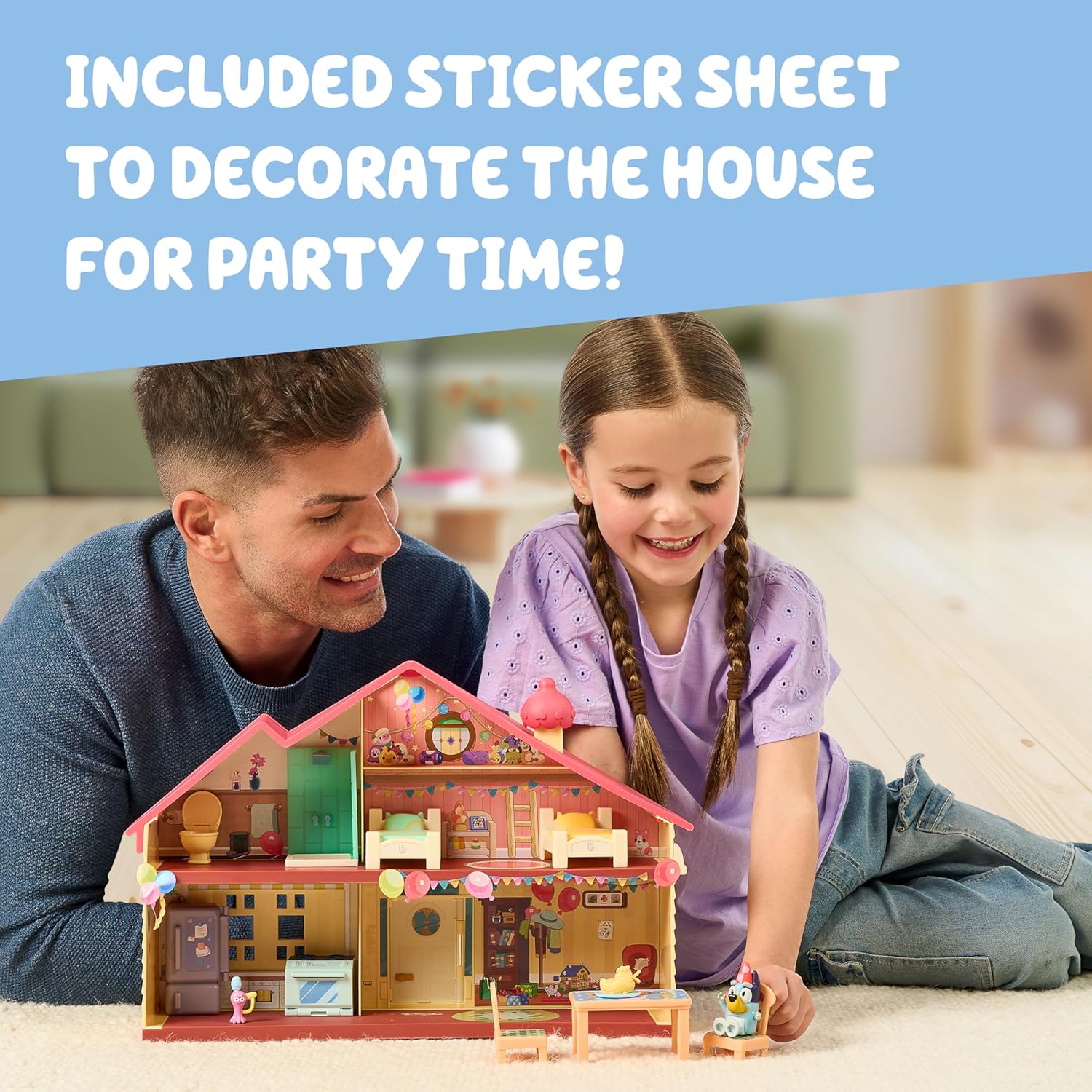 Bluey Toy House Mega Bundle, Family Home & BBQ Playhouse, Ages 3-5