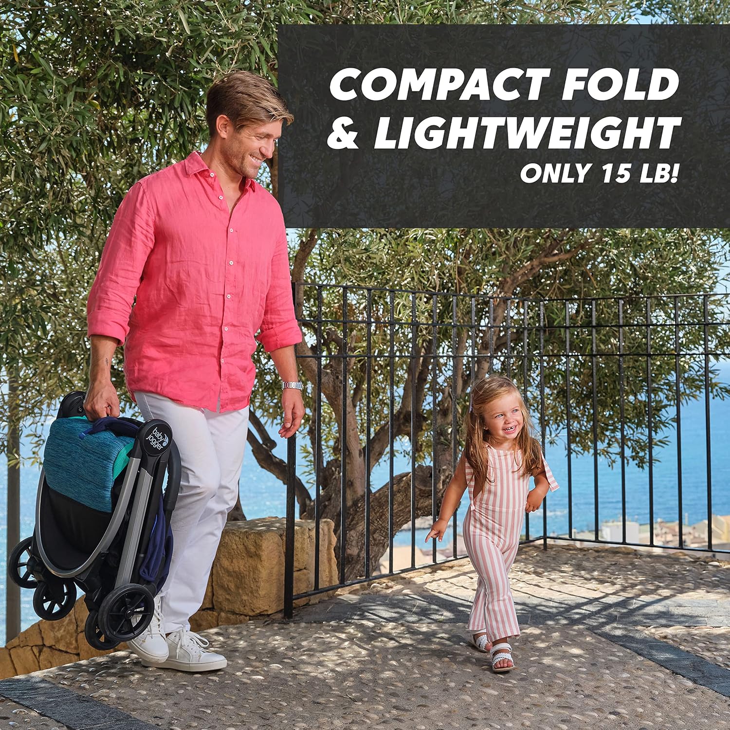 Baby Jogger® City Tour 2 Carry-On Approved Travel Stroller, Ultra-Compact Baby Stroller, Lightweight, Easy Fold, Baby Travel Essential, Pitch Black