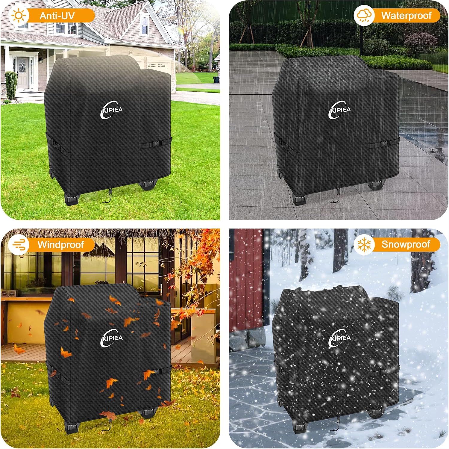 600D Vertical Smoker Cover for Pit Boss 3/4 / 5/7 Series, Waterproof Pellet Grill Cover, 73550, UV Resistant, No Tear, No Fading