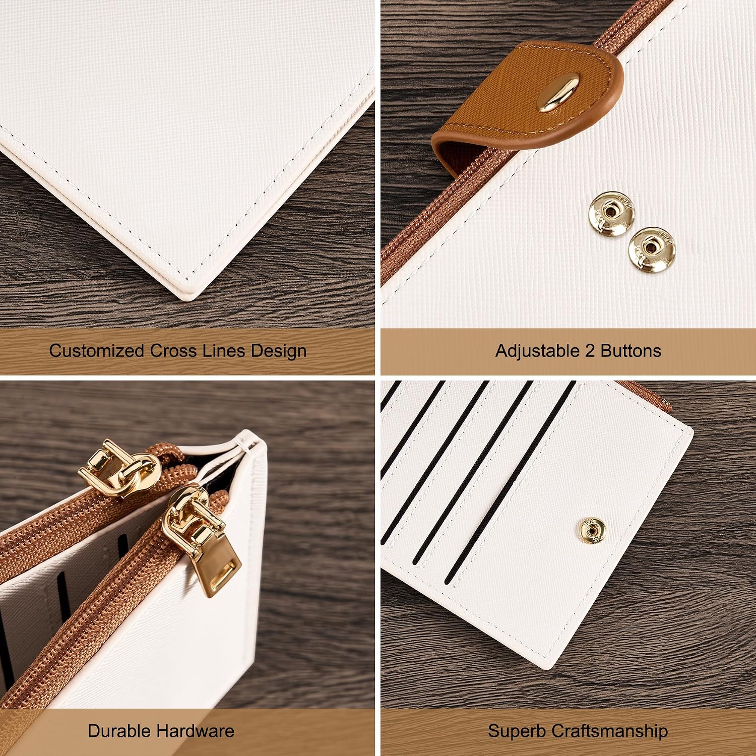 Travelambo RFID Wallet Women Large Size Bifold Multi Card Wallet Case with Zipper Pocke Credit Card Holder for Women