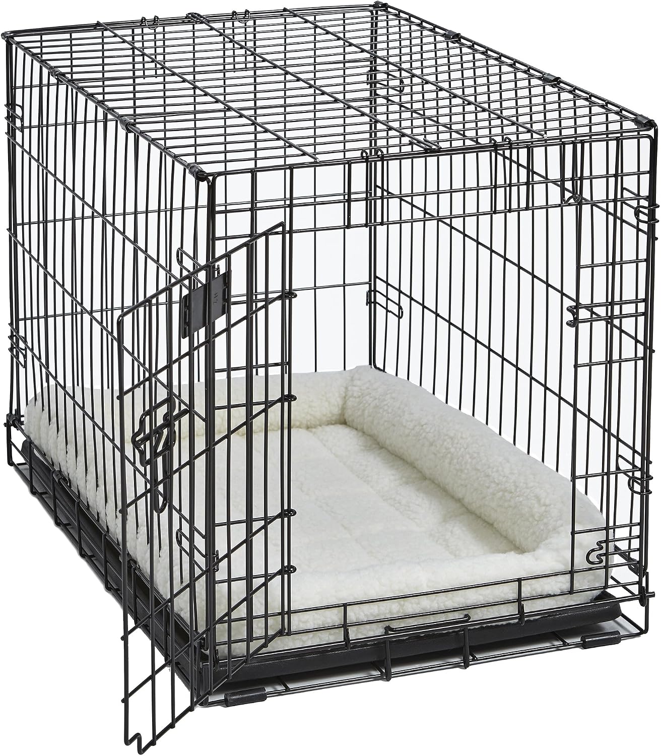 MidWest Homes for Pets QuietTime XXS Dog Bed – Cinnamon Faux Fur Bolster, Ultra-Soft and Machine Washable, Fits 18-Inch Crates and Carriers, for Small Dogs and Cats