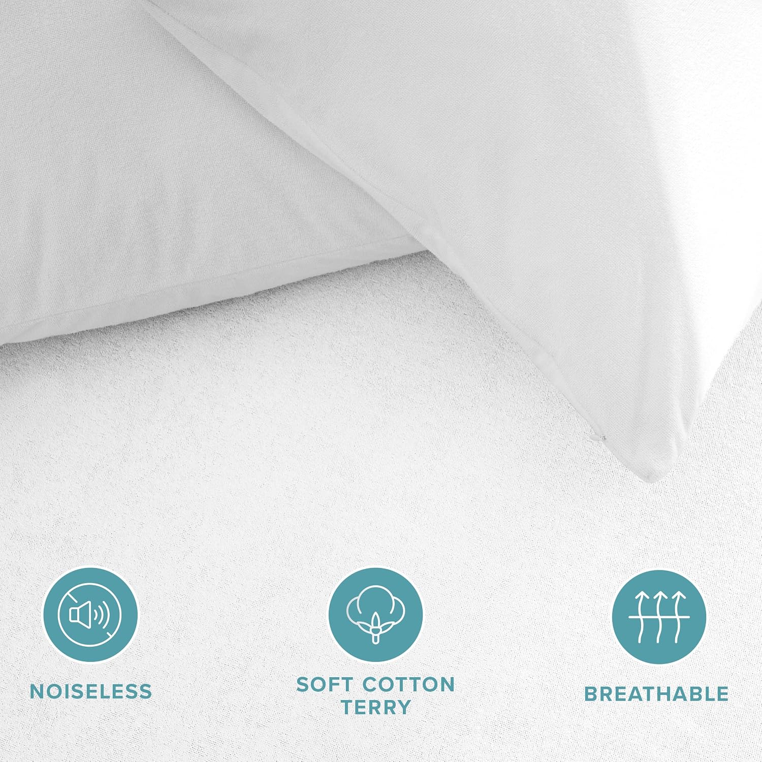 Bare Home Queen Size Mattress Protector - 100% Waterproof & Breathable - Premium Cooling Mattress Cover - Protects Against Spills - Vinyl Free Noiseless - Protect Your Mattress (Queen, White)
