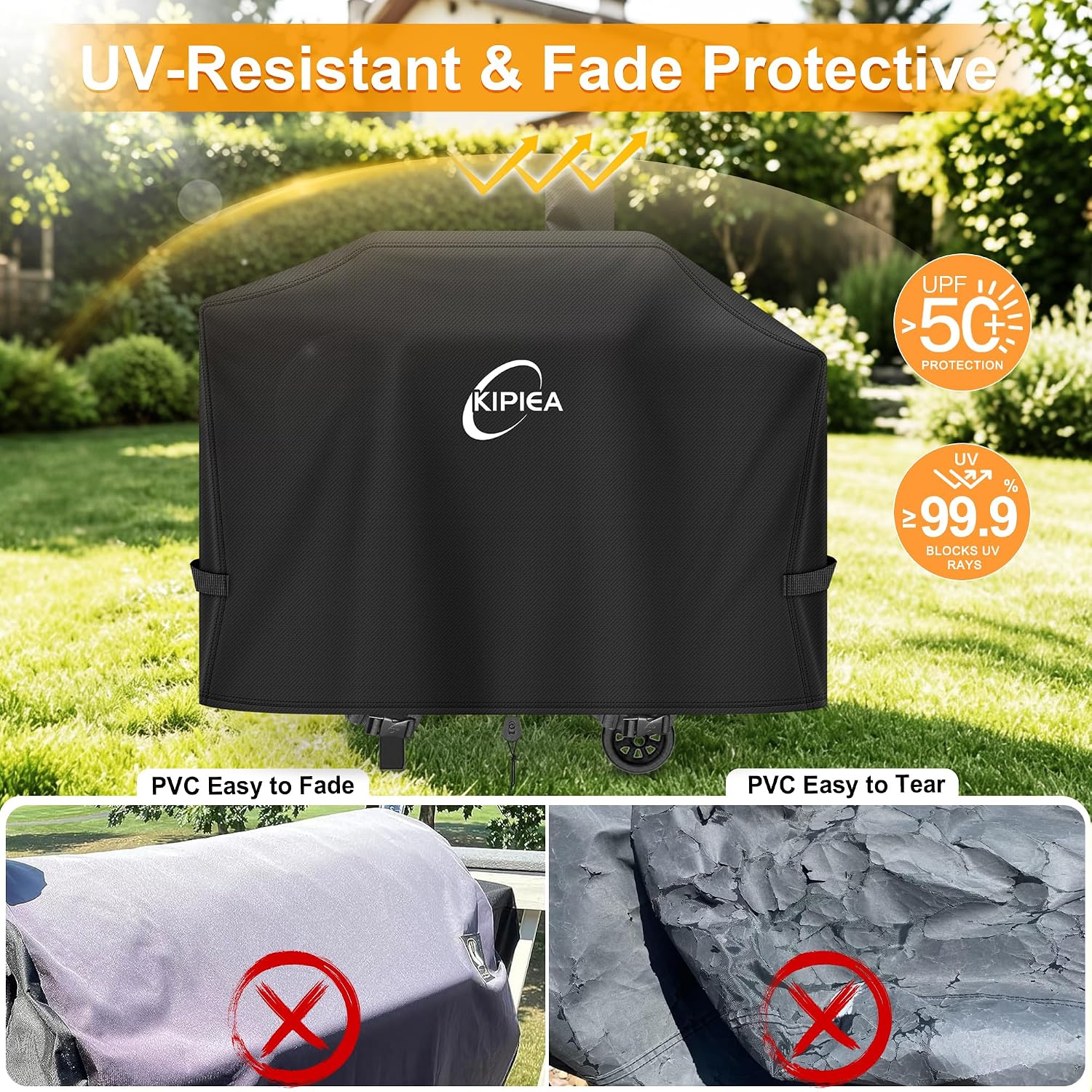 600D Vertical Smoker Cover for Pit Boss 3/4 / 5/7 Series, Waterproof Pellet Grill Cover, 73550, UV Resistant, No Tear, No Fading