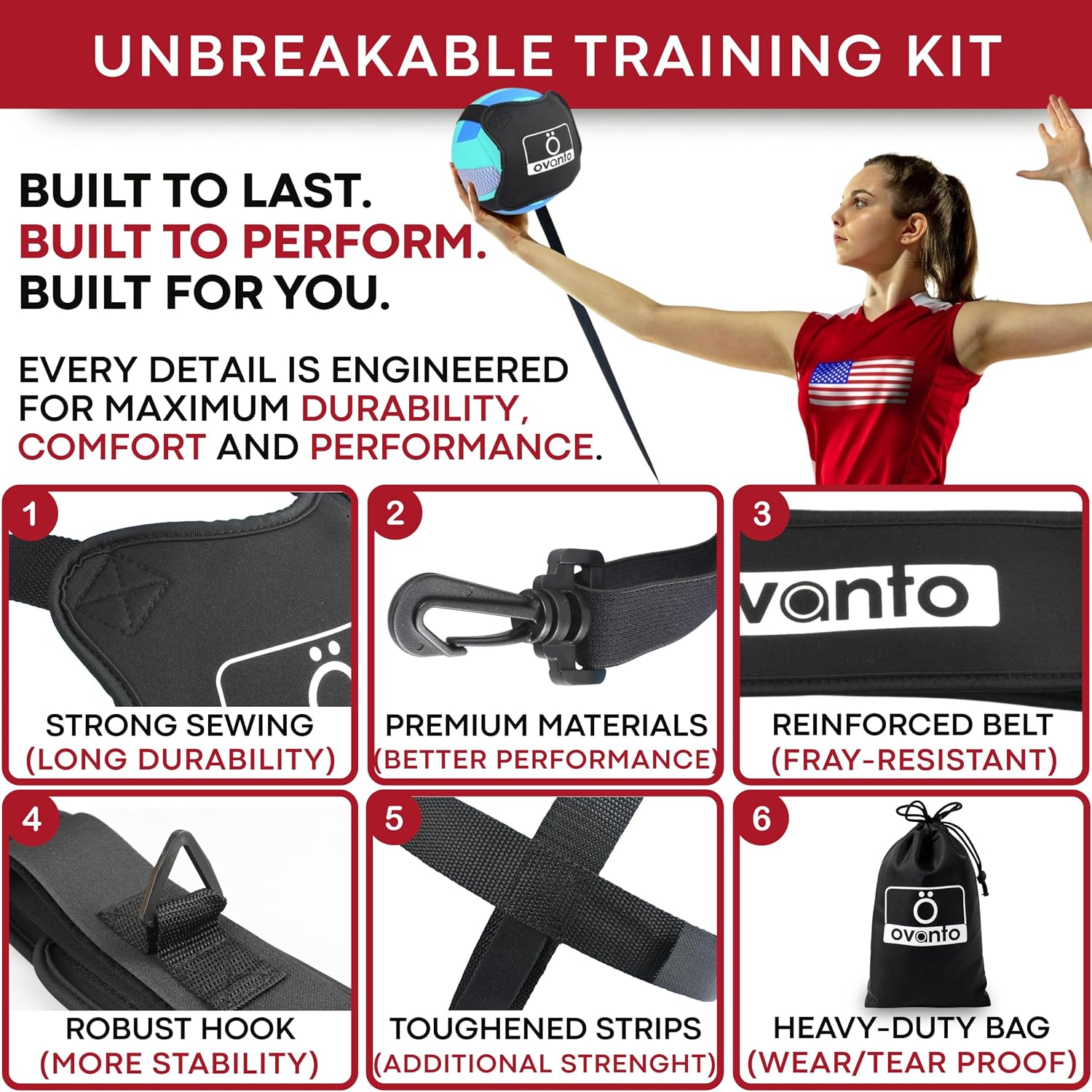 OVANTO Volleyball Training Equipment Kit