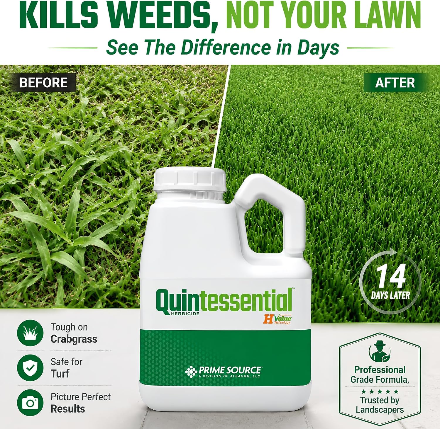 Primesource Quinclorac 1.5L Select Liquid Crabgrass Killer (64 ounces), White