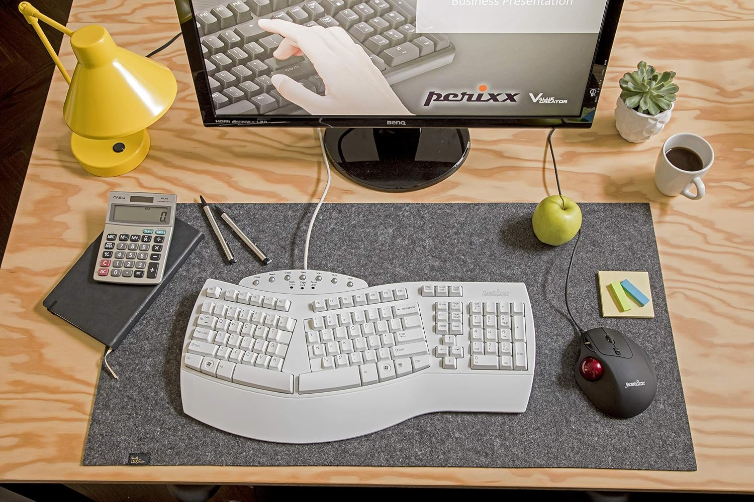 Perixx PERIBOARD-512B Wired Ergonomic Keyboard - Split Keyboard, Wrist Rest, Natural Typing - Wired USB Connectivity - US English - Black