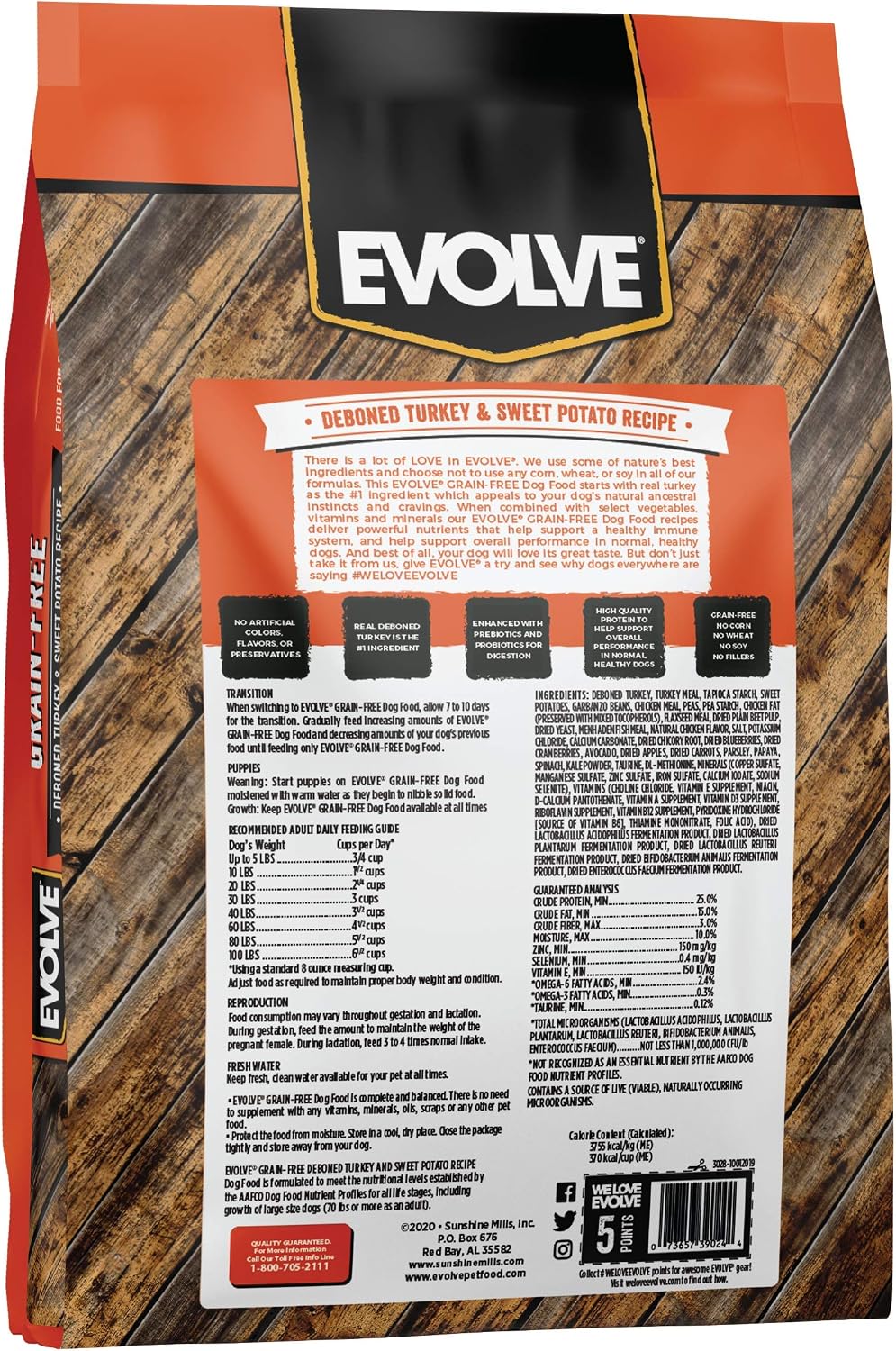 Evolve Grain Free Deboned Duck, Sweet Potato & Venison Recipe Dry Dog Food, 3.5 lb.