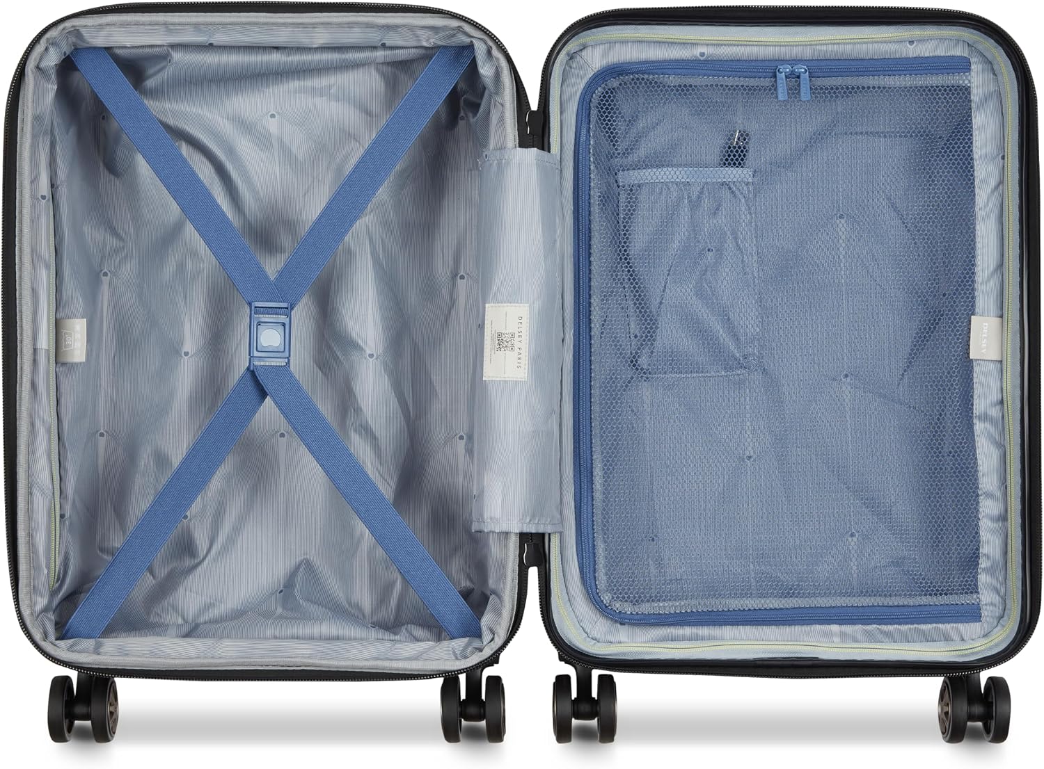 DELSEY PARIS Cruise 3.0, 20 Inch Carry-On Hardside Luggage, Deep Sea Navy | Expandable Suitcase, Lightweight 100% Polycarbonate Shell, Dual-Density Spinner Wheels, USB Port, TSA Lock