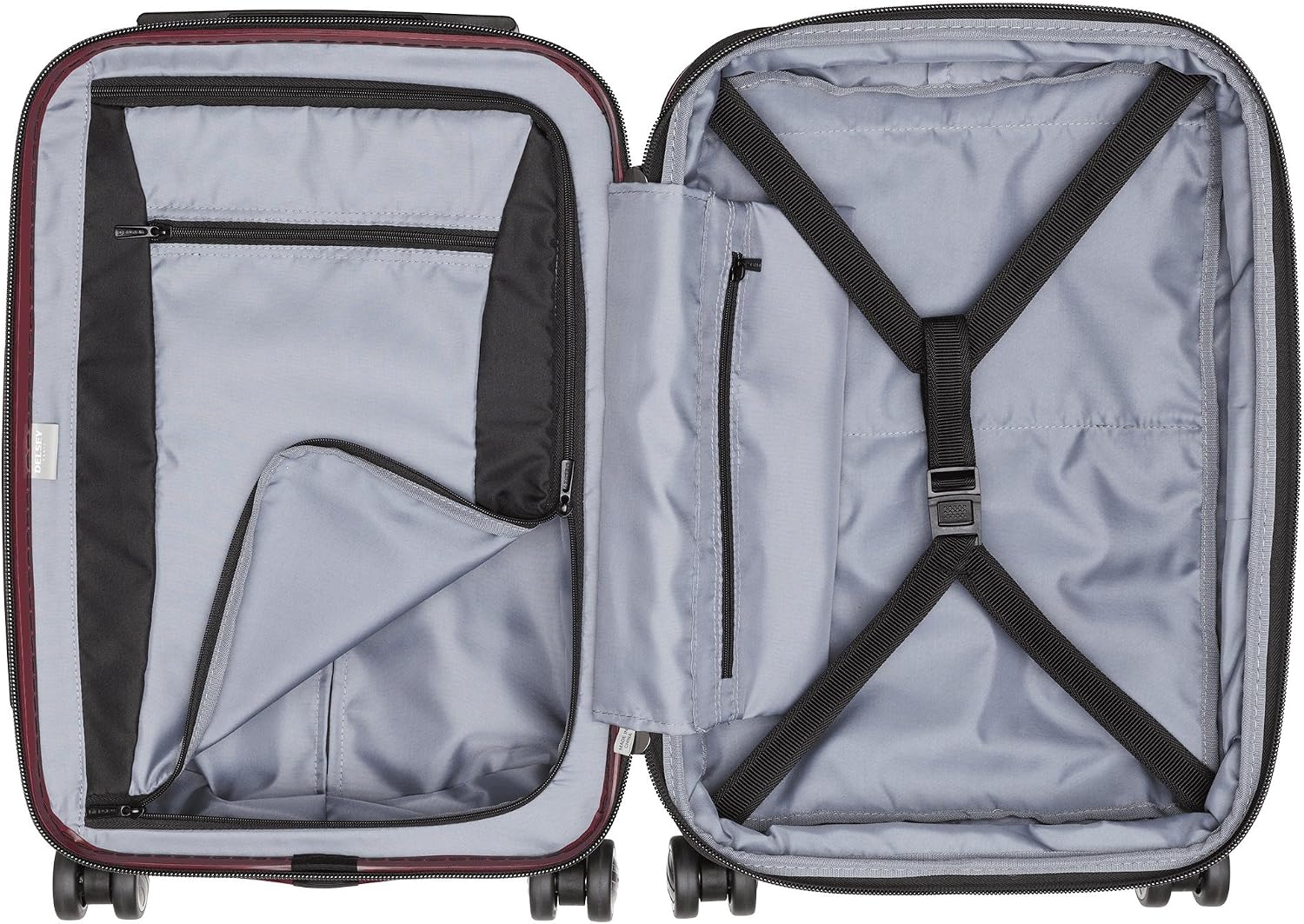 DELSEY PARIS Titanium Hardside Expandable Luggage with Spinner Wheels Carry-On Luggage, Graphite, Carry-On 19 Inch