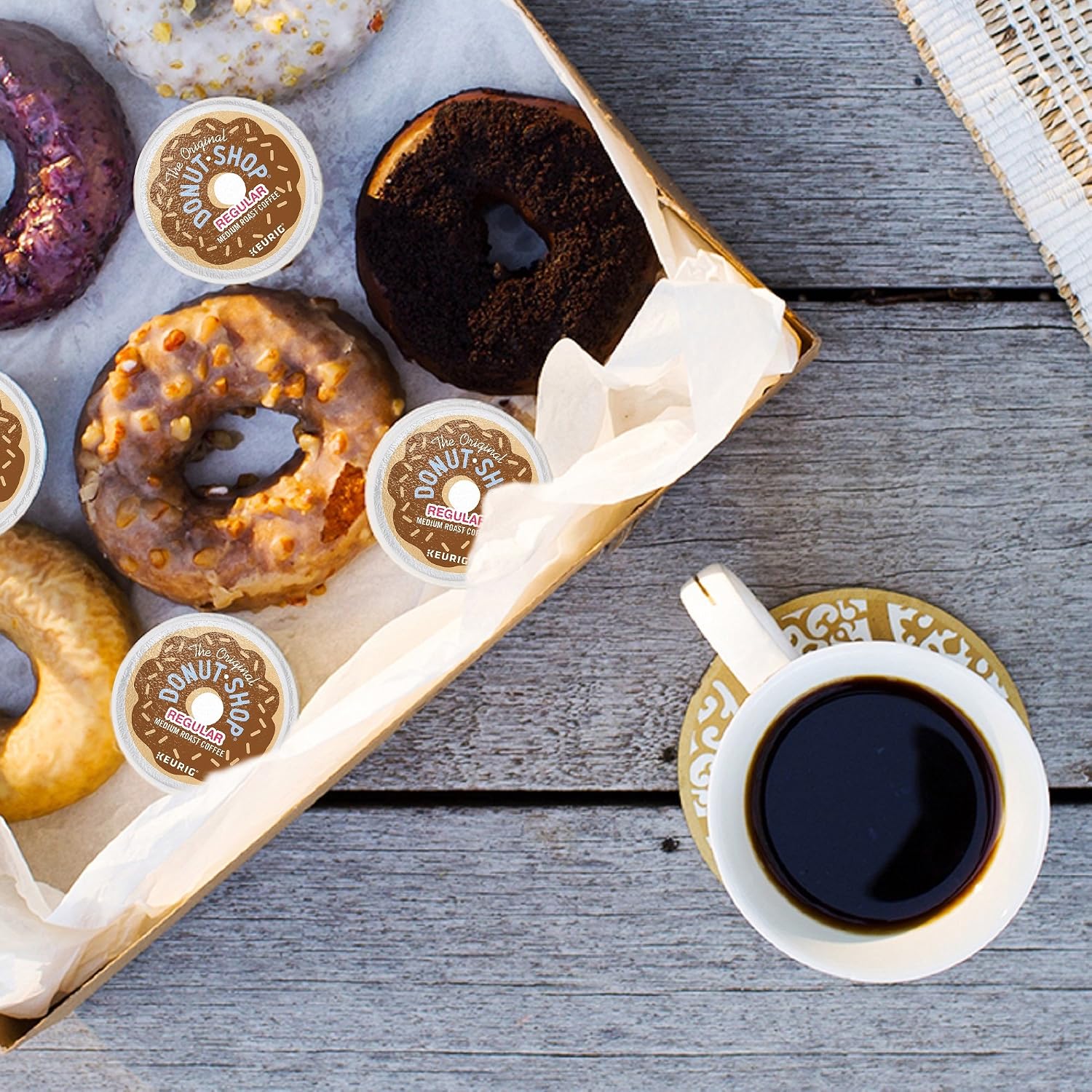 The Original Donut Shop Regular Keurig Single-Serve K-Cup Pods, Medium Roast Coffee, 24 Count