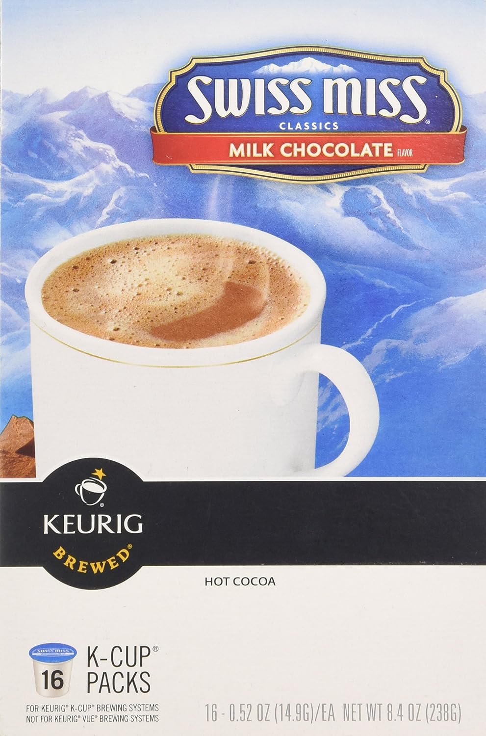 Swiss Miss Hot Chocolate K-Cup16- 0.52 oz/ EA, NET WT 8.32 Ounce