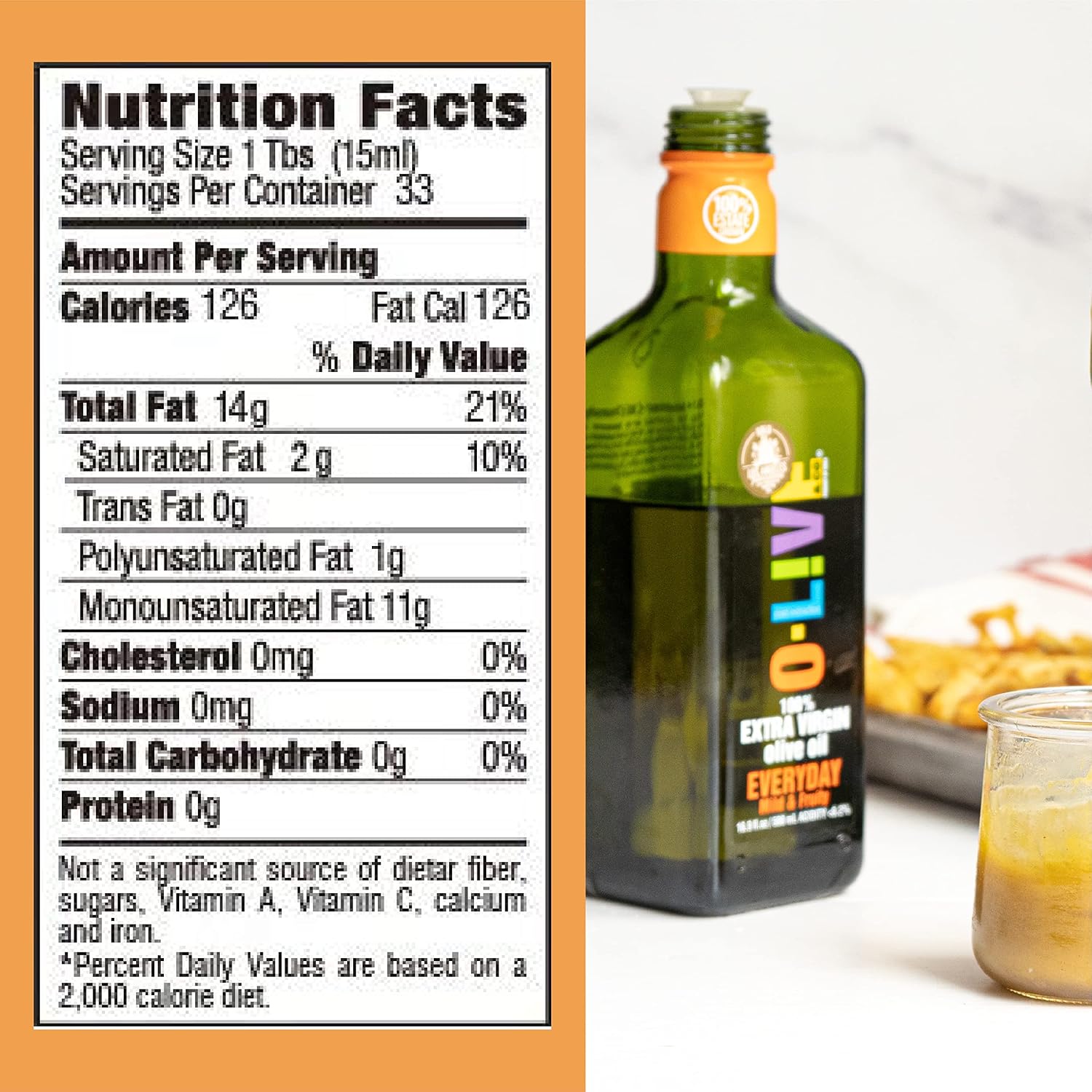 O-Live & Co. 25 Fl Oz 100% Extra Virgin Olive Oil - No Additive - Single Origin Versatile EVOO - First Cold Pressed - Polyphenol Rich - Glass Bottle - New Harvest - Award Winner