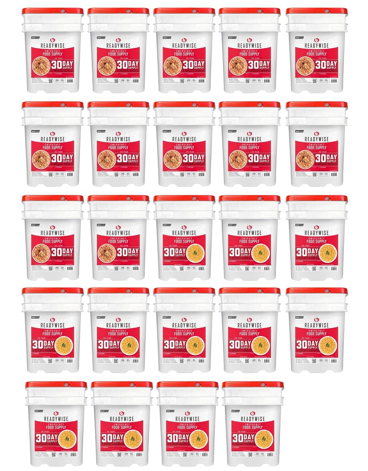 ReadyWise Emergency Food Supply - 72 Hour Survival Kit, 30 Servings of Protein Meals, Freeze Dried Food for Backpacking, Camping Essentials & Disaster Prepping Supplies, up to 25 Year Shelf Life