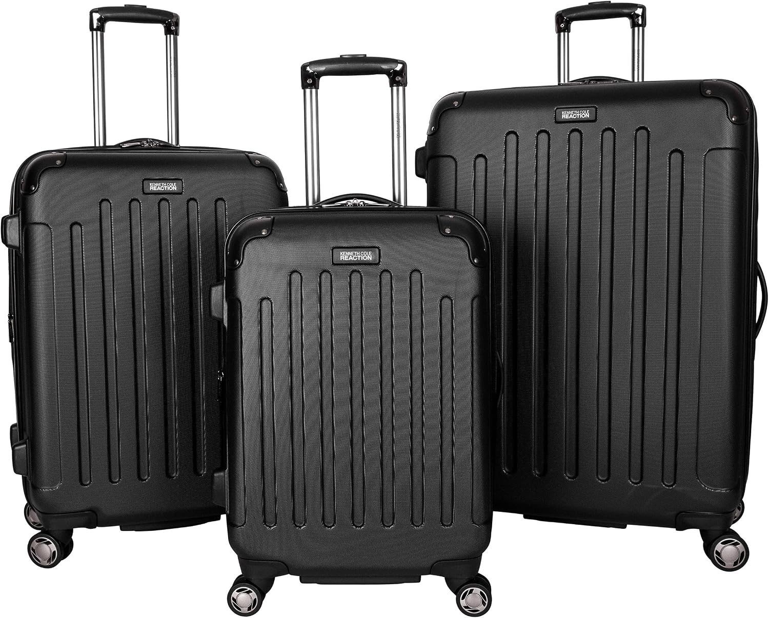 Kenneth Cole REACTION Renegade Luggage Expandable 8-Wheel Spinner Lightweight Hardside Suitcase, Champagne, 20-Inch Carry On