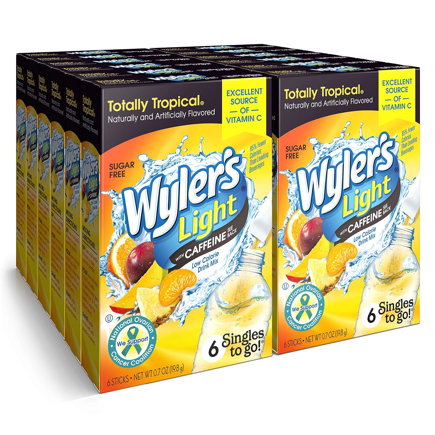 Wyler’s Light Singles To Go Drink Mix, Cherry Limeade, 8 Count (Pack of 3)