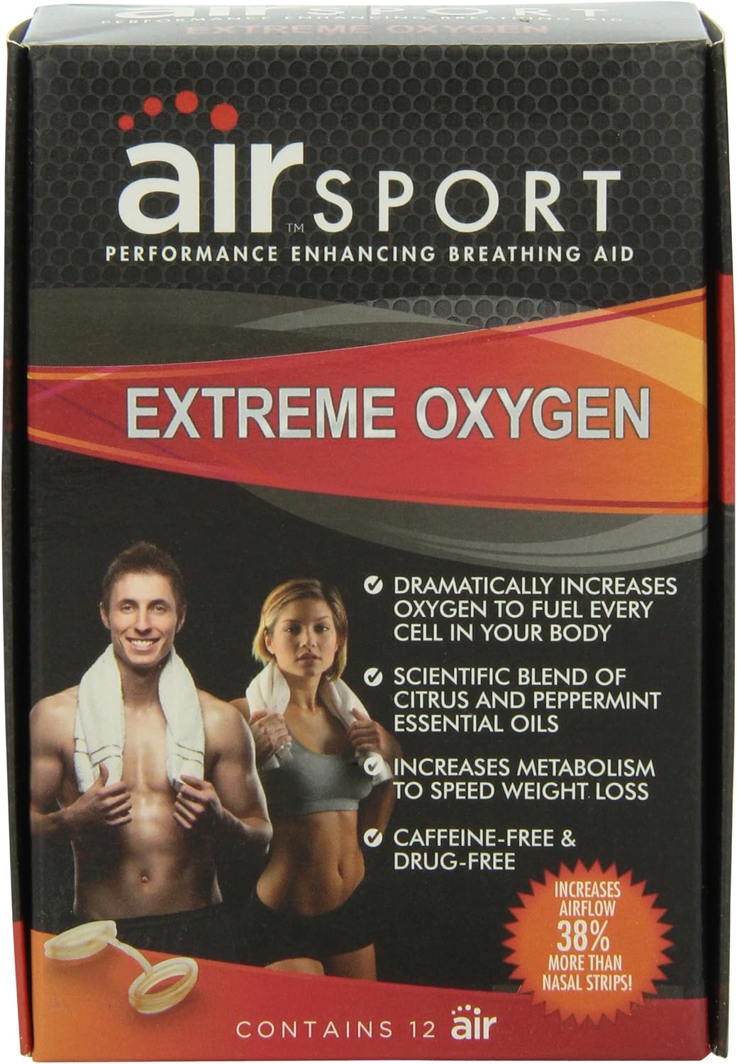 Air Sport Extreme Oxygen - Performance Enhancing Breathing Aid, 12 Count