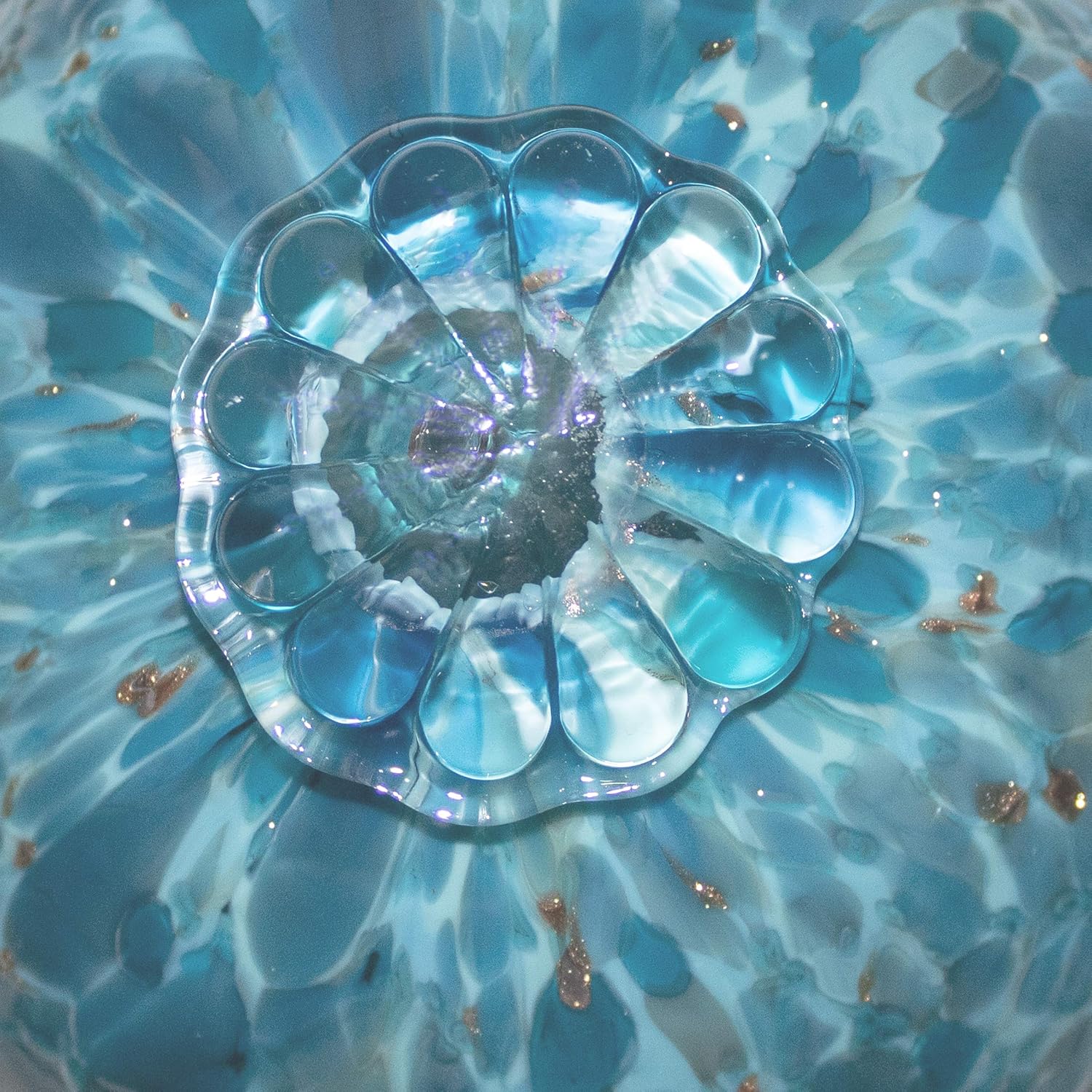 Totally Blown Glassworks Pond Float. Handmade Blown Glass, Garden Gazing Ball, Table Centerpiece