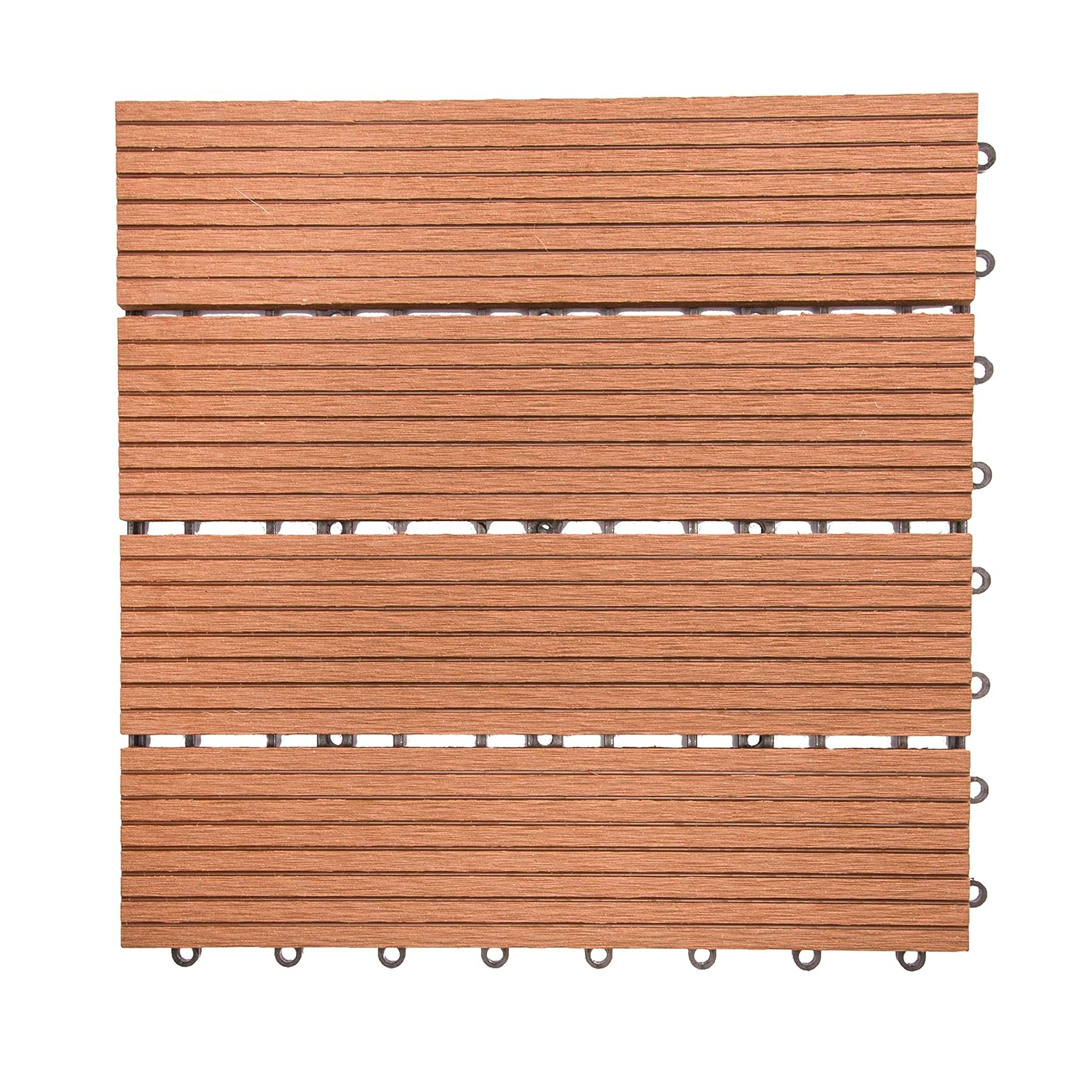 IncStores Helios Interlocking Patio Deck Tiles | All Weather | Waterproof Outdoor Flooring for Patio, Balcony Flooring, Garden and Poolside | 12"x12" | 11 Gray 6 Slate Tiles