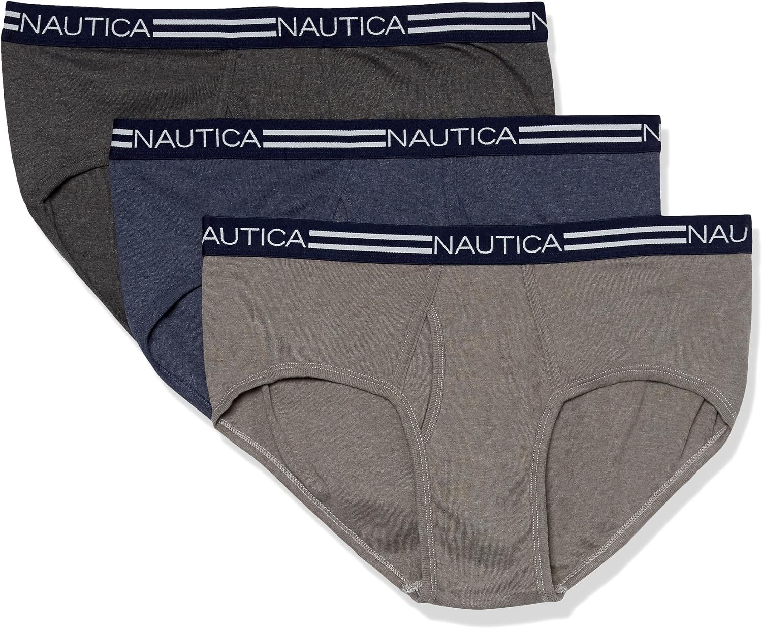 Nautica Men's Classic Cotton 3-pack Fly Front Briefs