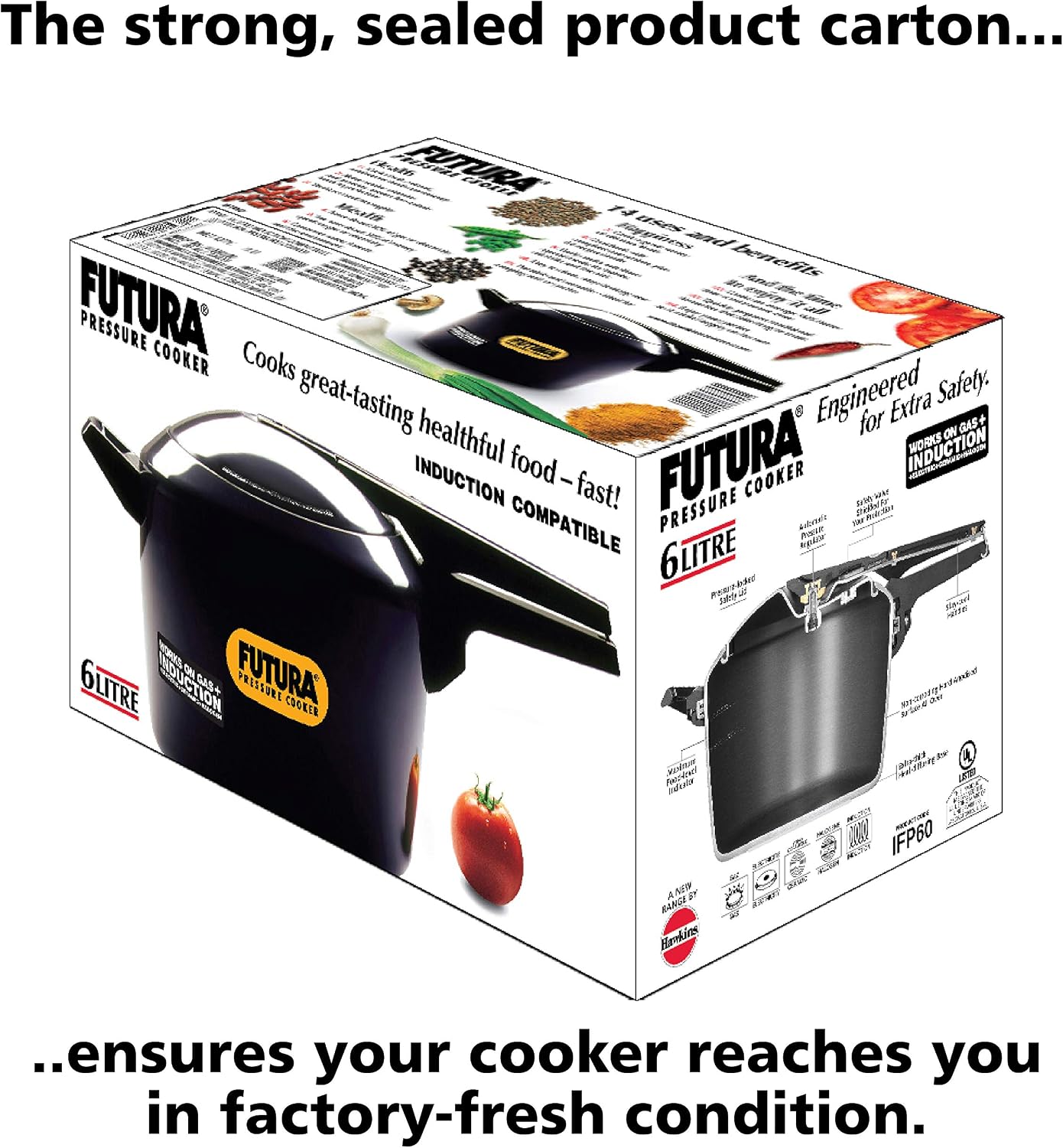 FUTURA PRESSURE COOKER, 2 Liter, GRAY