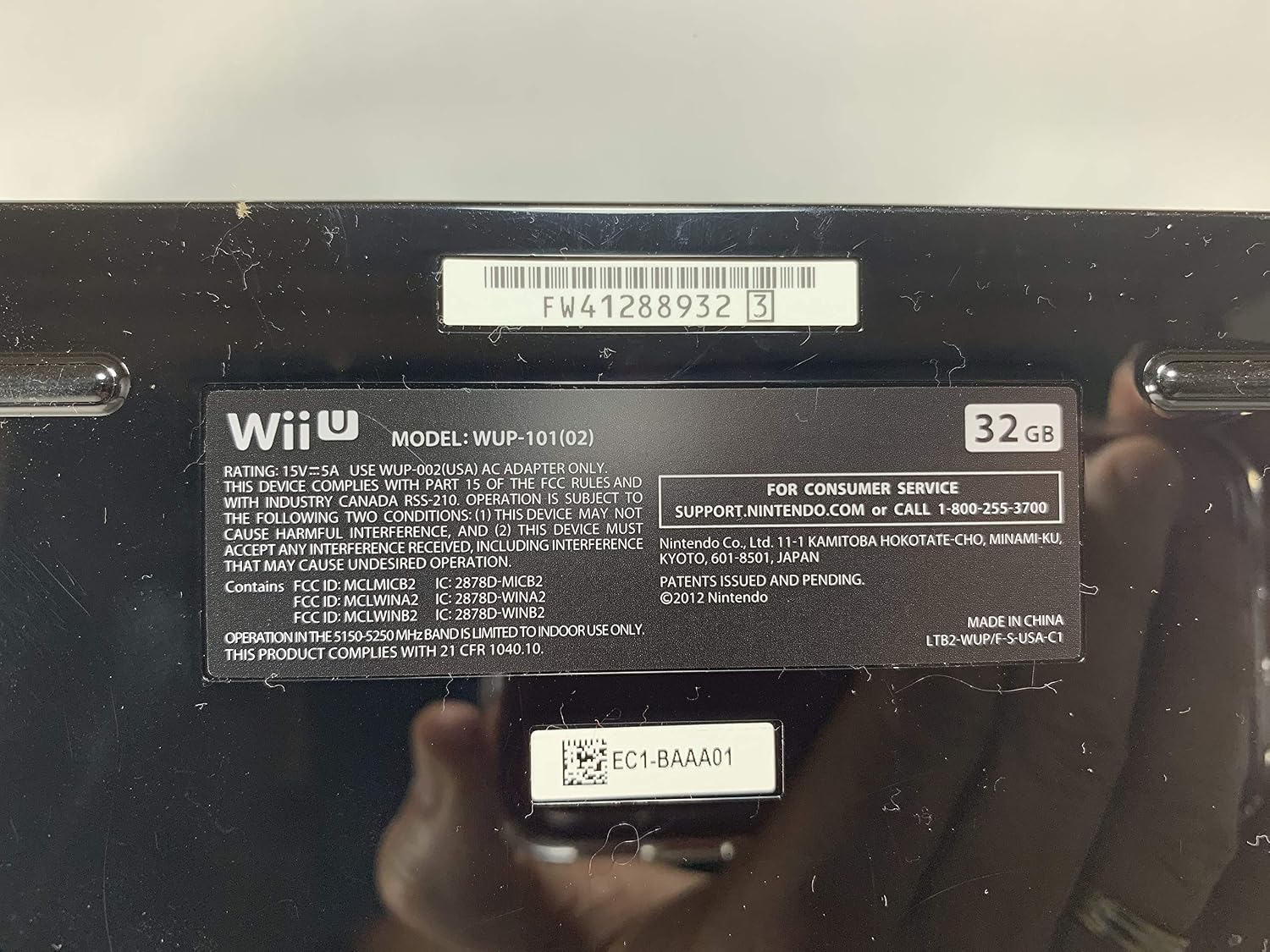 Replacement Official Authentic Nintendo Wii U Console [Black] [Nintendo Wii] (Renewed)
