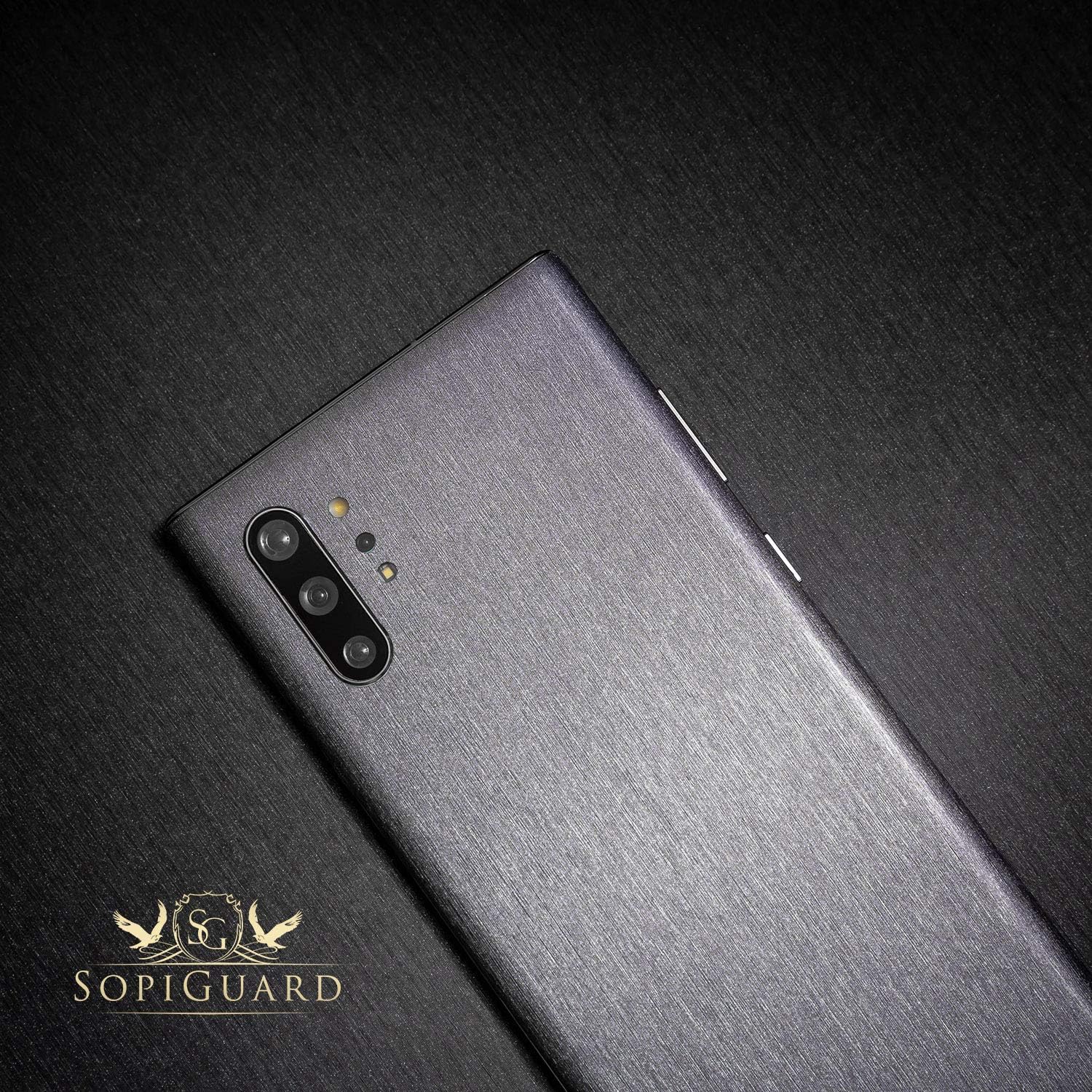 SopiGuard Sticker for Surface Duo Phone Edge-to-Edge Precision Vinyl Skin Wrap (Leather Textured)